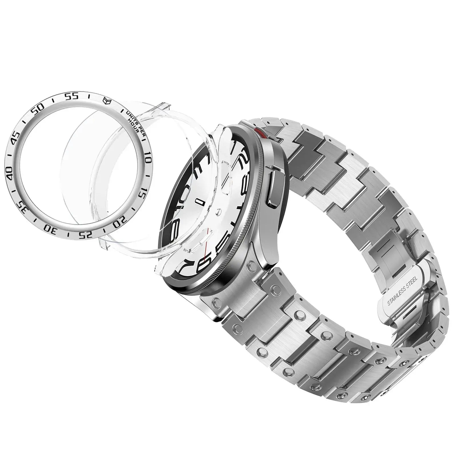 Titanium Elegance Band & Armor Case for Samsung Galaxy Watch — product view 4