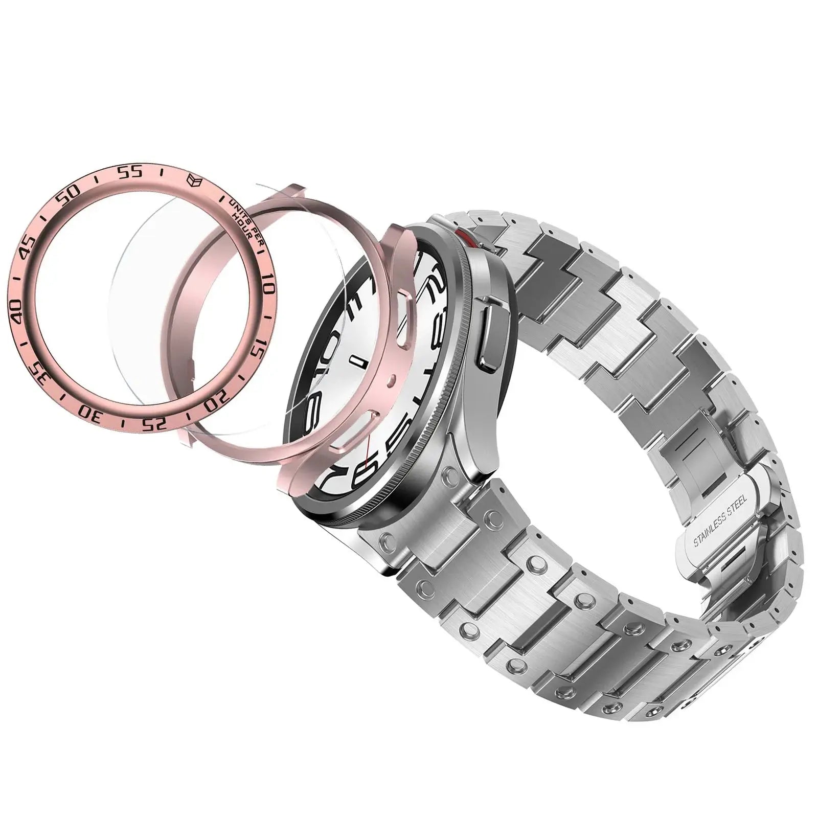 Titanium Elegance Band & Armor Case for Samsung Galaxy Watch — product view 5