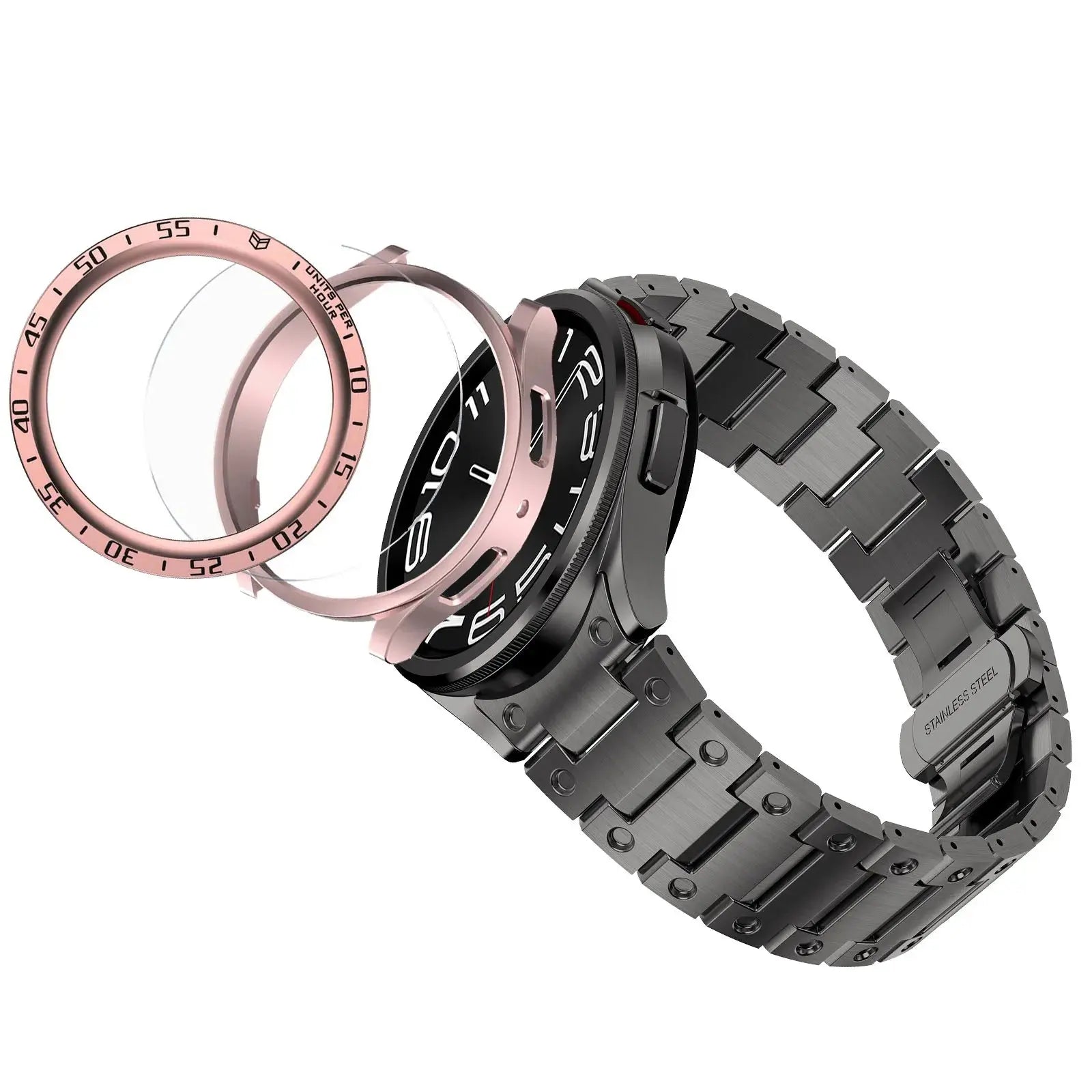 Titanium Elegance Band & Armor Case for Samsung Galaxy Watch — product view 16