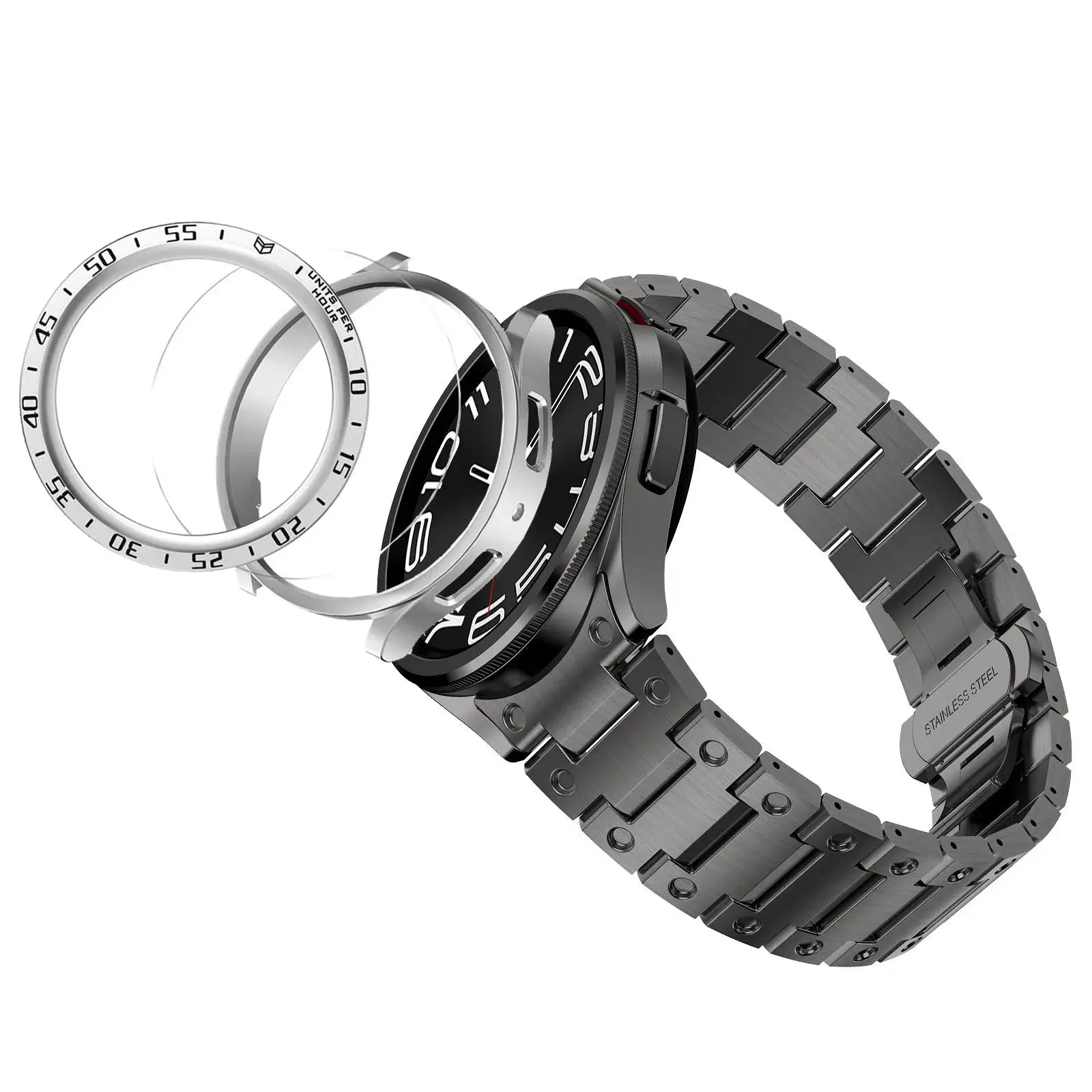 Titanium Elegance Band & Armor Case for Samsung Galaxy Watch — product view 13