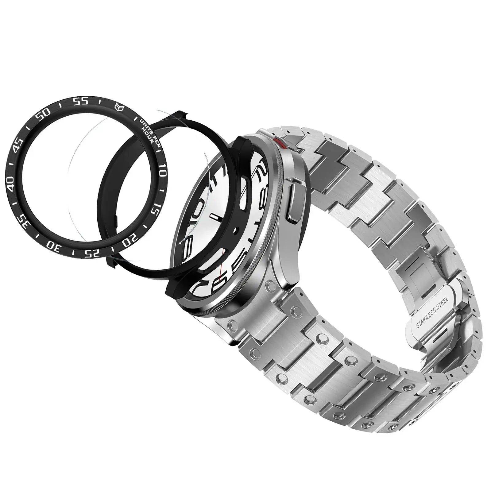 Titanium Elegance Band & Armor Case for Samsung Galaxy Watch — product view 3