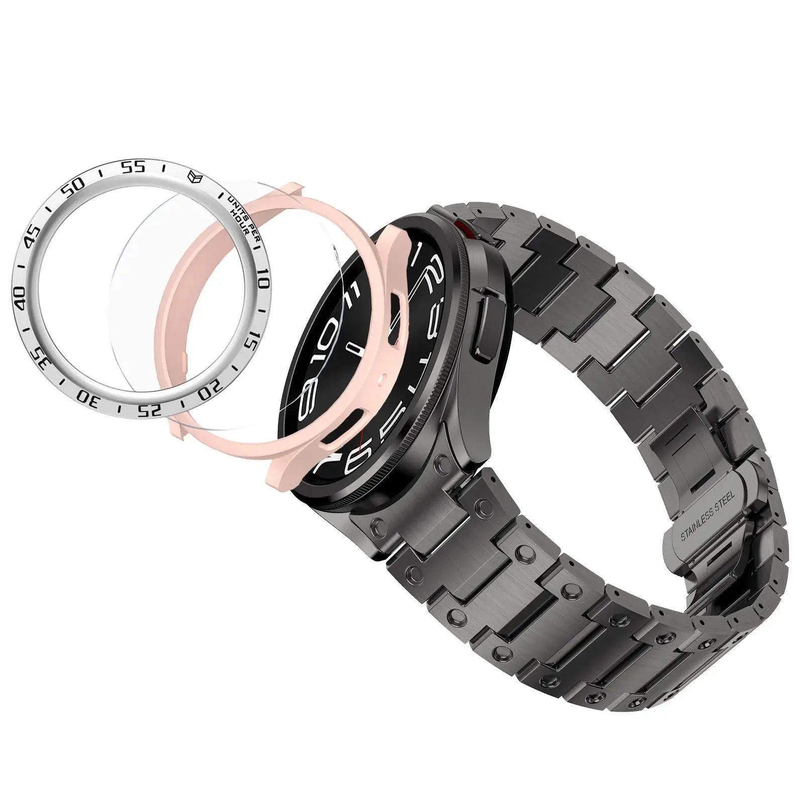 Titanium Elegance Band & Armor Case for Samsung Galaxy Watch — product view 18