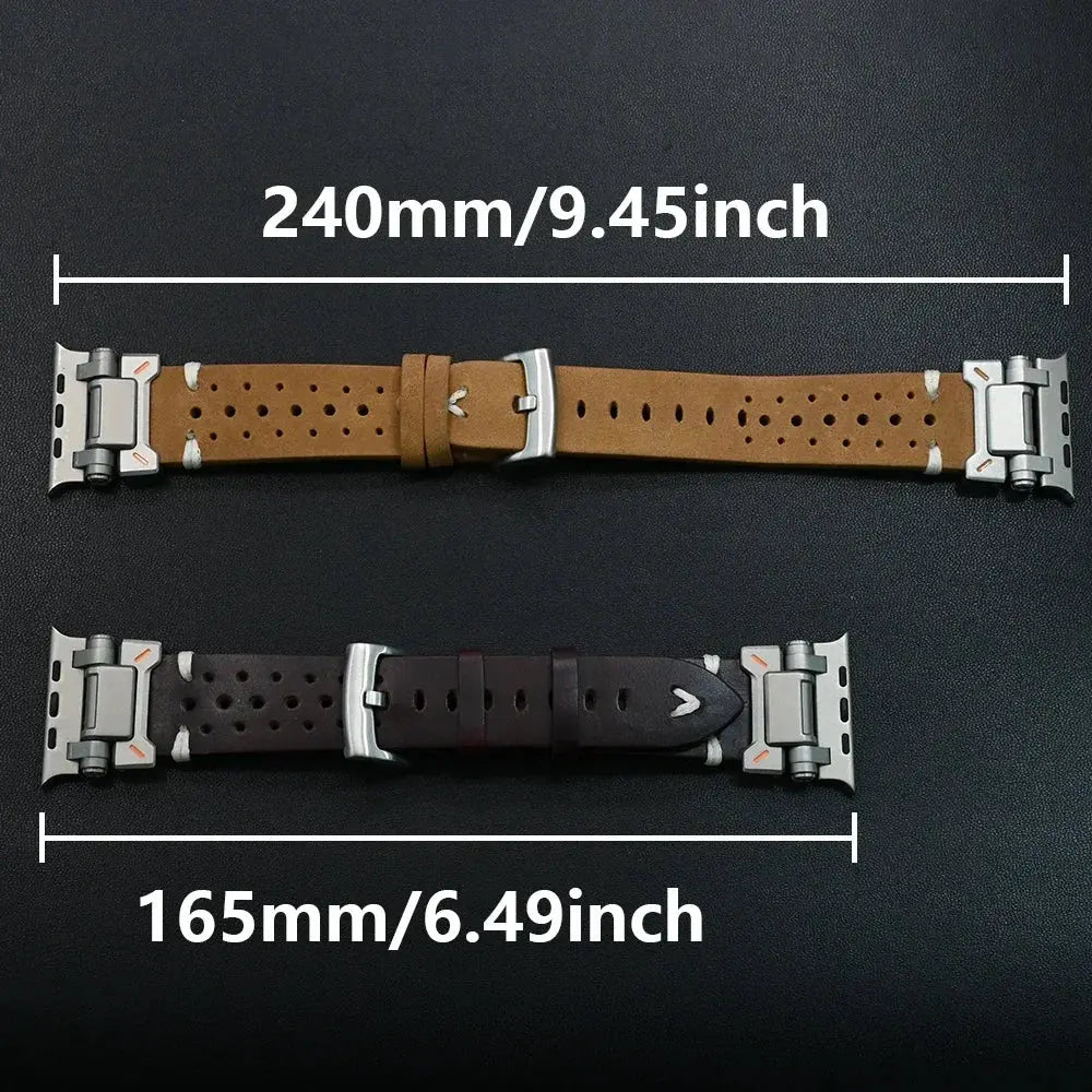 Premium Stainless Steel & Leather Hybrid Band for Apple Watch Series 10 (46mm), Ultra 1/2 (49mm) — product view 6