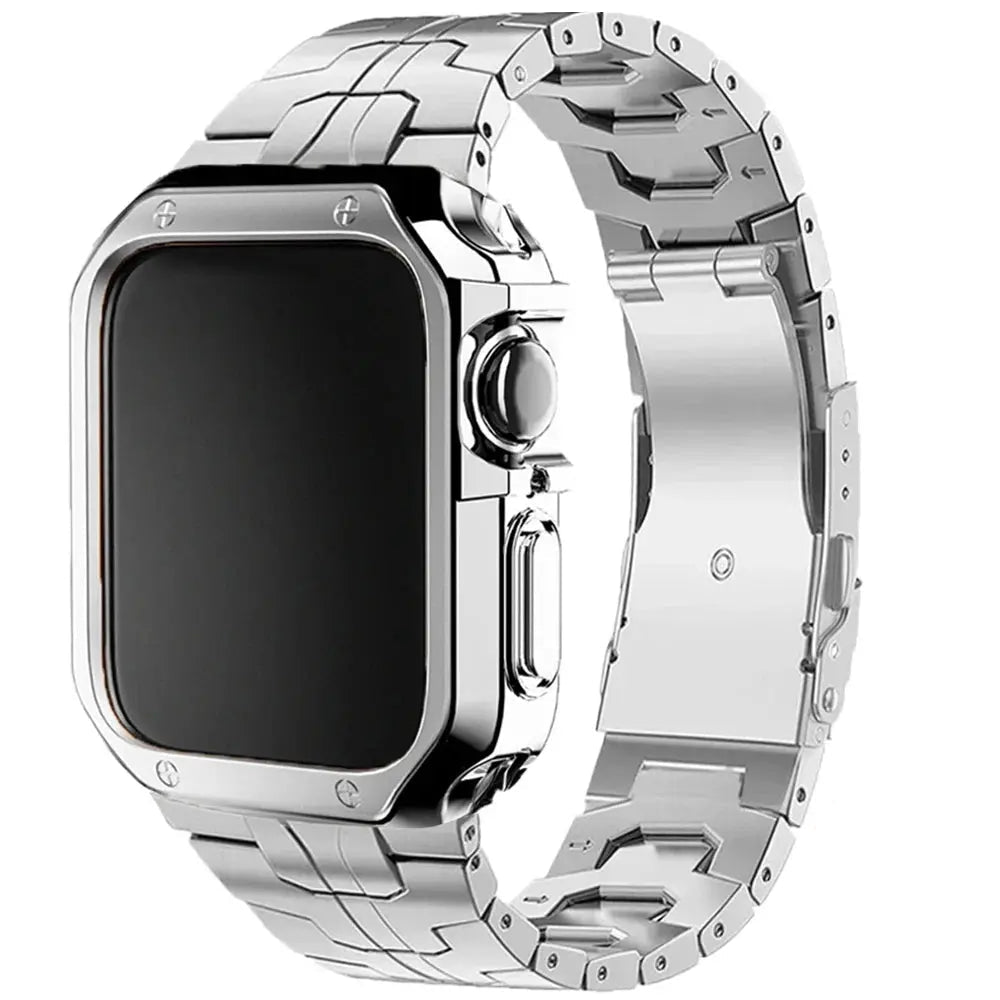 TPU Case+Titanium Strap for Apple Watch Band Ultra 2 49mm Screen Protectors Cover Iwatch 10 9 8 46mm 42mm 45mm 41mm 44mm CORREA Avontic