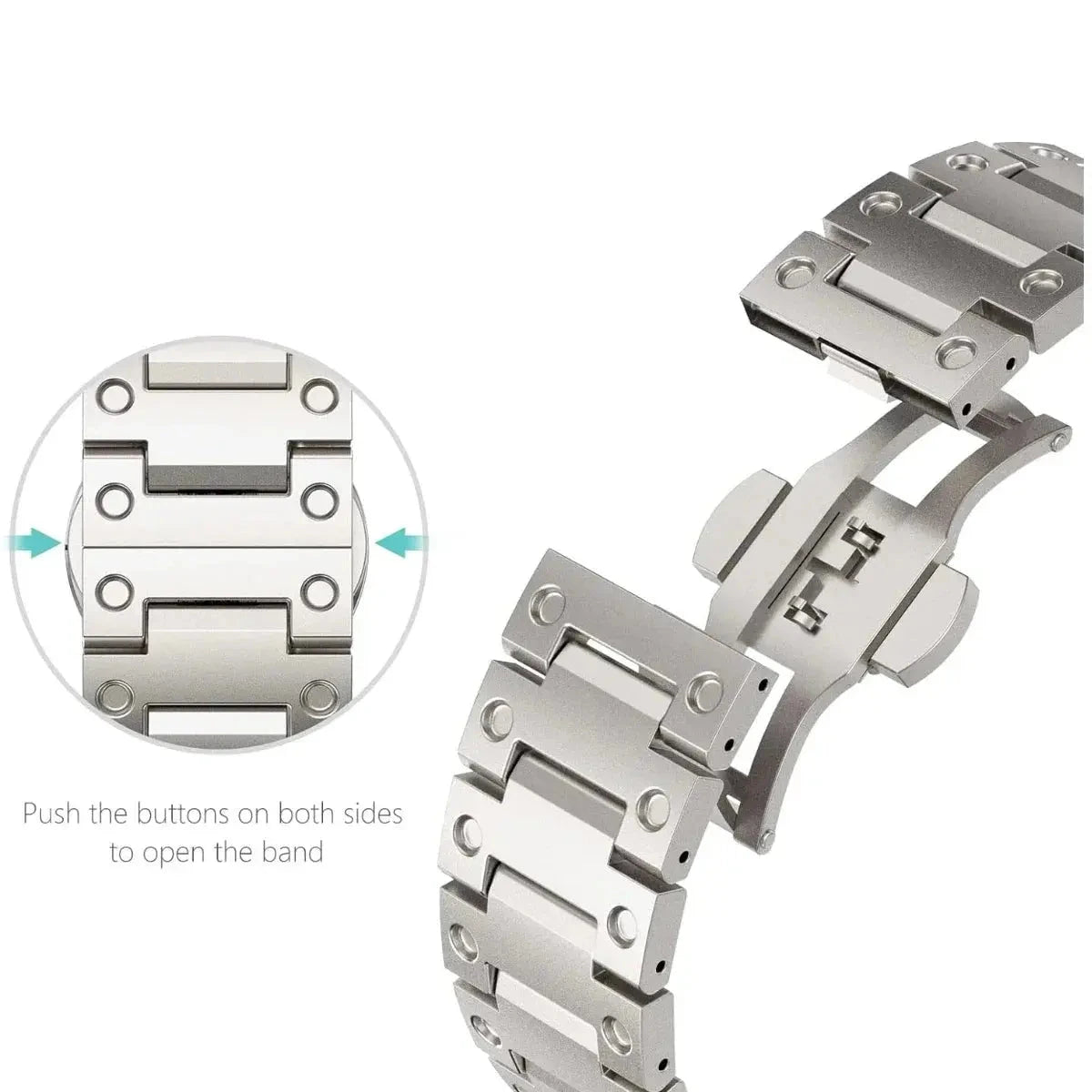Titanium Elegance Custom Watch Band for Samsung Galaxy Watch — product view 4
