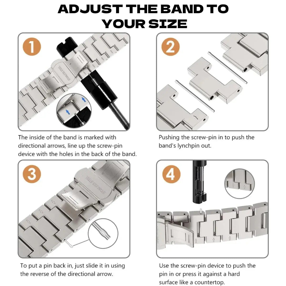 Titanium Elegance Custom Watch Band for Samsung Galaxy Watch — product view 6
