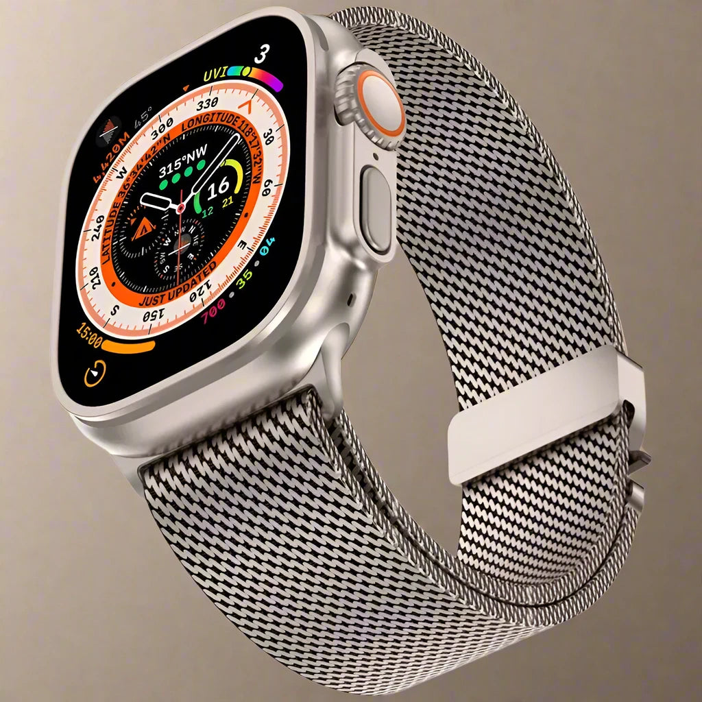 Titanium Official 1:1Strap For Apple watch Ultra Band 49mm S10 46mm 42mm 45mm 44mm Milanese bracelet iWatch 10 9 8 7 6 5 SE 4 3 Pinnacle Luxuries