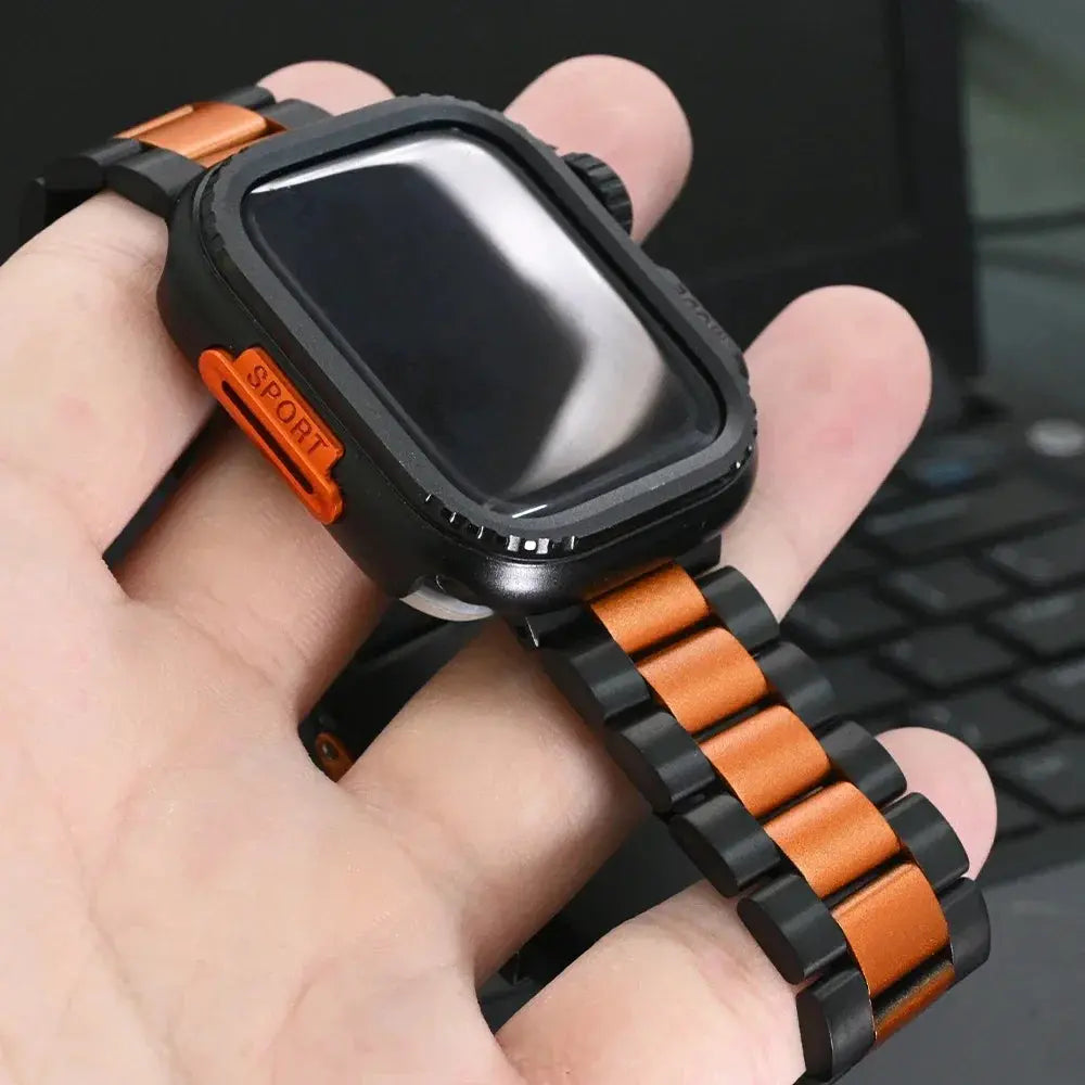 Titanium Strap for Apple Watch Band 49mm 46mm 45mm 44mm Aluminum Alloy Case+titanium Bracelet Iwatch Series SE 10 9 8 7 6 Ultra Avontic