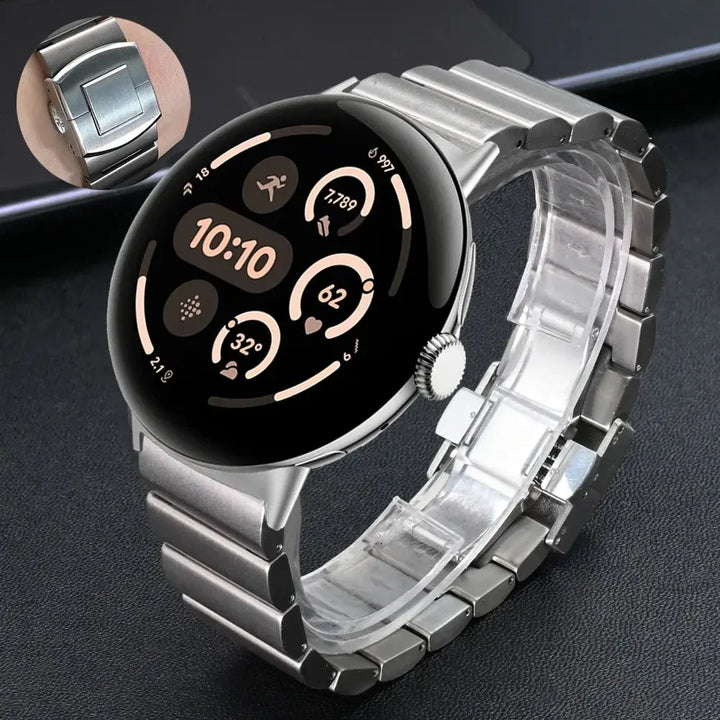 Titanium Strap for Google Pixel Watch 3 45mm Luxury Men Link Bracelet for Pixel Watch3 45mm metal Wristband Replaced Accessories Avontic