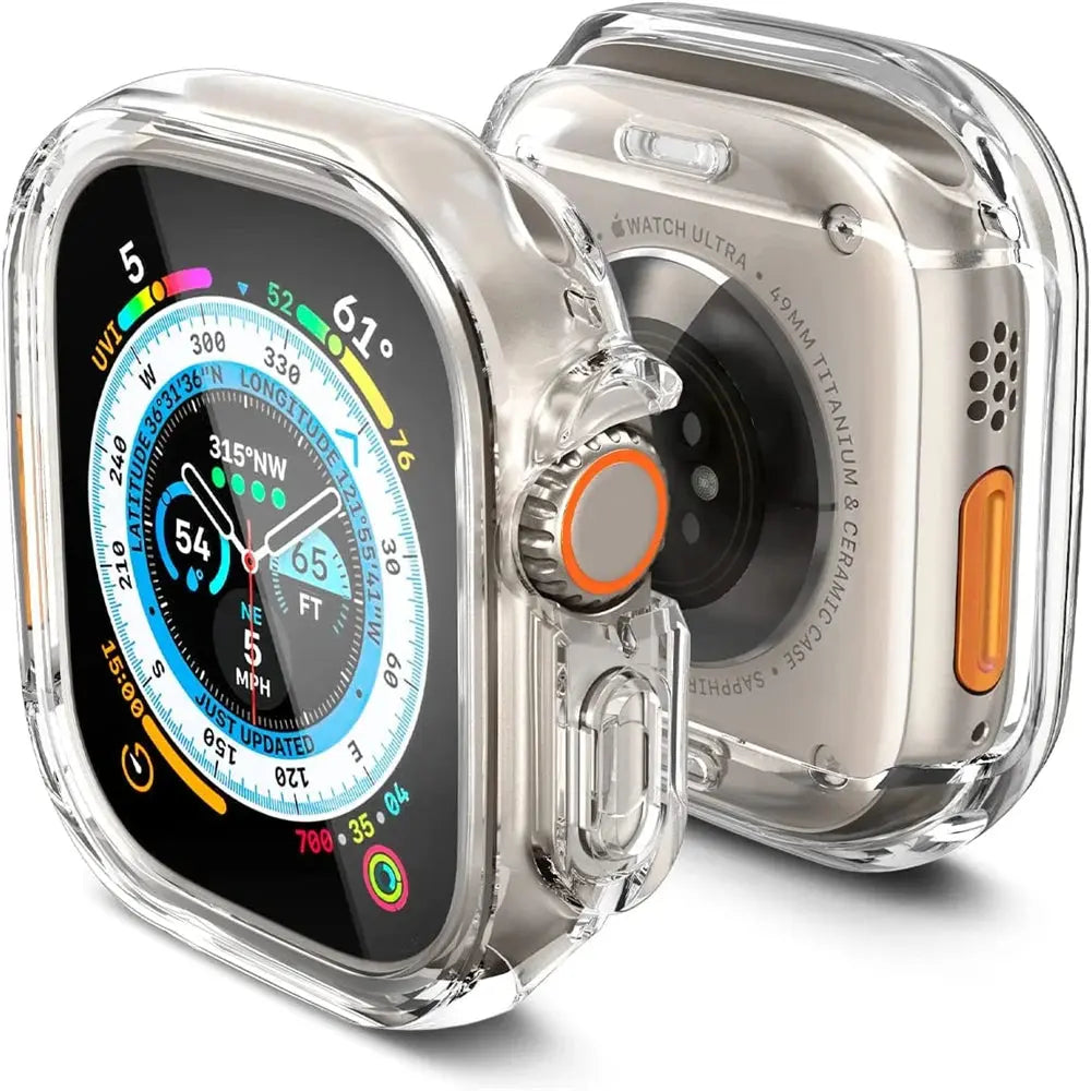 Watch Case for Apple Watch Ultra 49MM Series 8 7 SE 6 5 4 3 2 41MM 40MM 45MM 44MM Transparent Cover Apple Watch Screen Protector Avontic