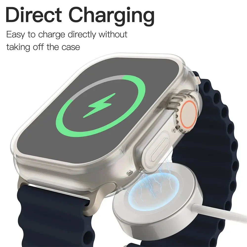 Watch Case for Apple Watch Ultra 49MM Series 8 7 SE 6 5 4 3 2 41MM 40MM 45MM 44MM Transparent Cover Apple Watch Screen Protector Avontic