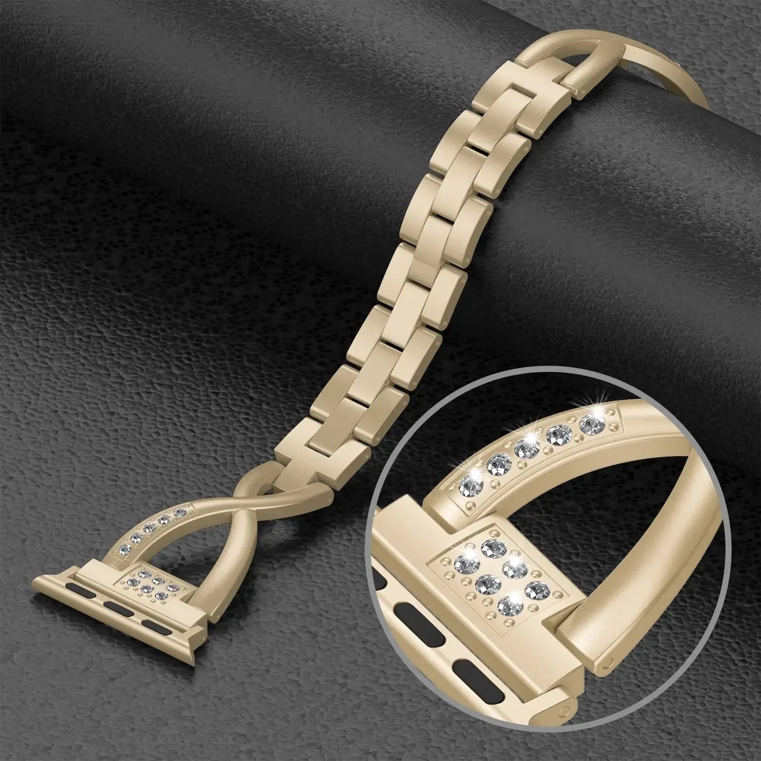 LuxeTwist Diamond Stainless Steel Band for Apple Watch Series 10 9 Ultra 1 2 – Women's Elegant Bracelet — product view 8