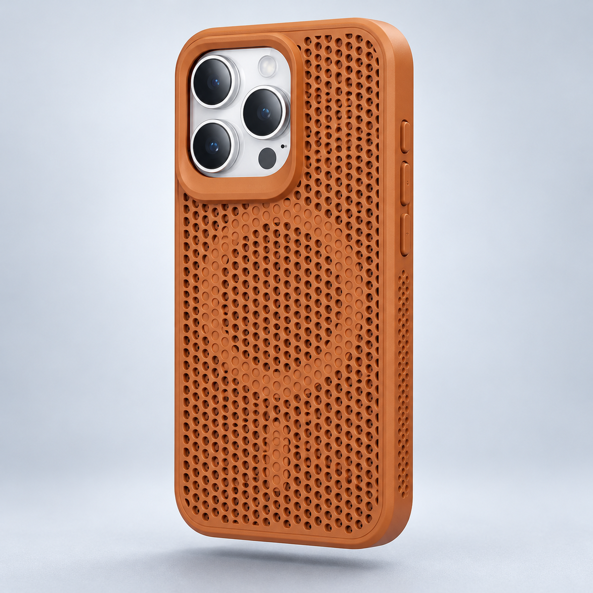 AeroFlow magnetic phone case in Brown; model-specific design varies; case color detail for the privacy kit