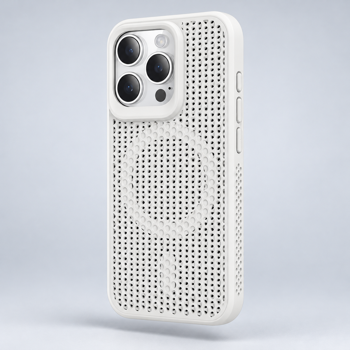 AeroFlow magnetic phone case in White; model-specific design varies