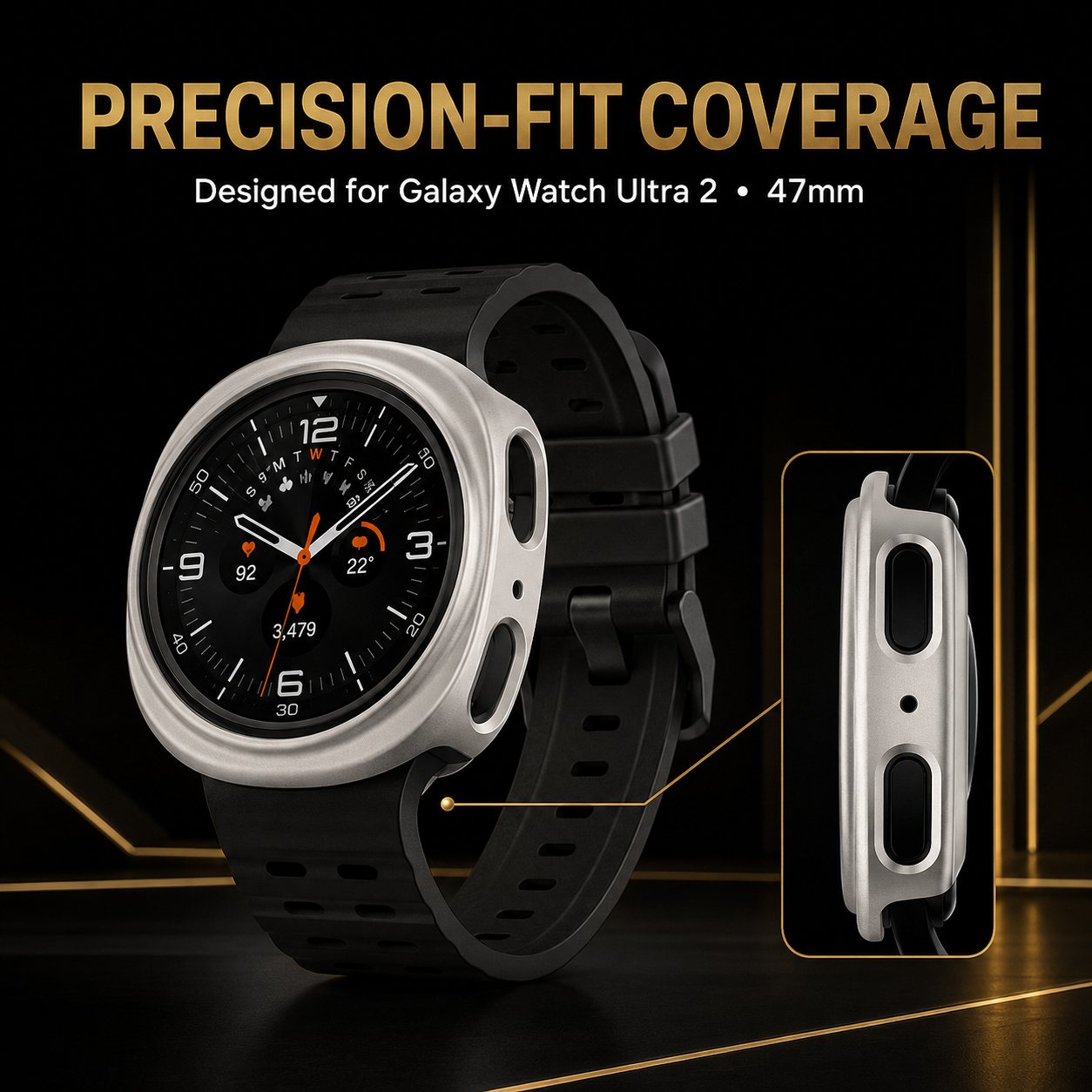 AeroGuard Edge Case for Samsung Galaxy Watch Ultra 2 (2026) — 47mm — product view 2