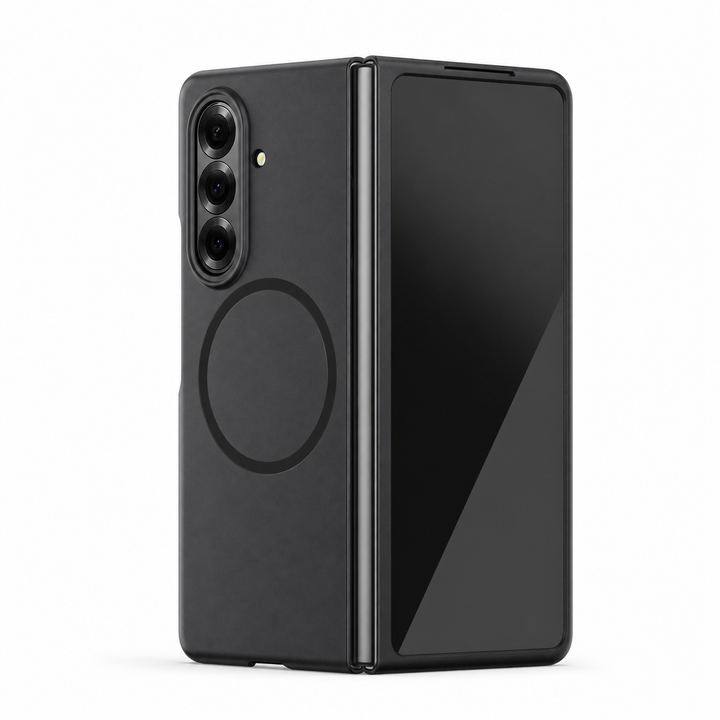 AeroSilk magnetic case for Samsung Galaxy Z Fold 8 Ultra in Black on a white background