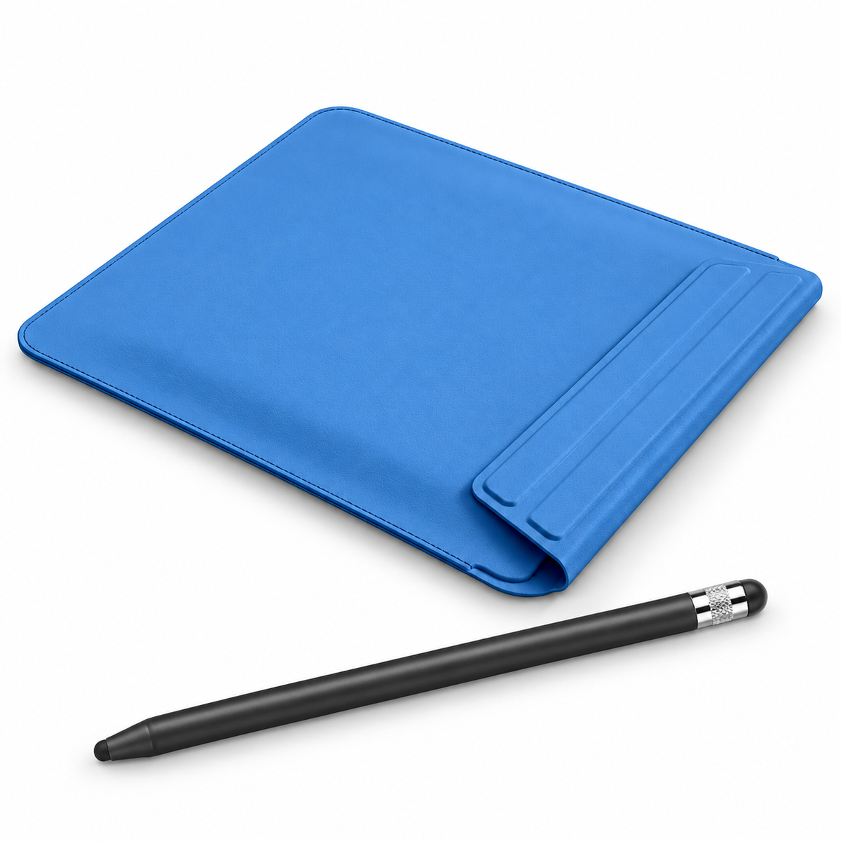 FormaLift Air Create — iPad Sleeve + Stylus Bundle, Blue; all included bundle items on white. Representative iPad fit; tablet not included.