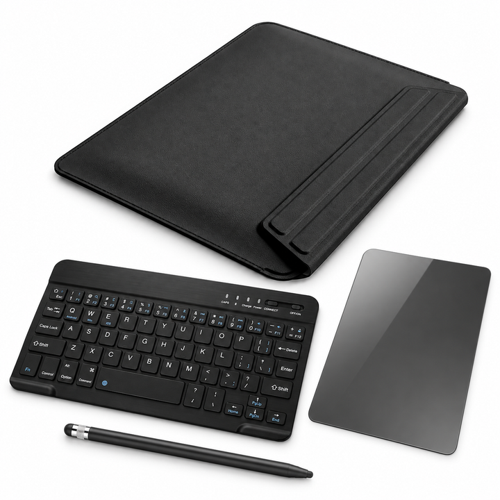 FormaLift Air Complete — iPad Sleeve + Keyboard, Stylus, Privacy Glass Bundle