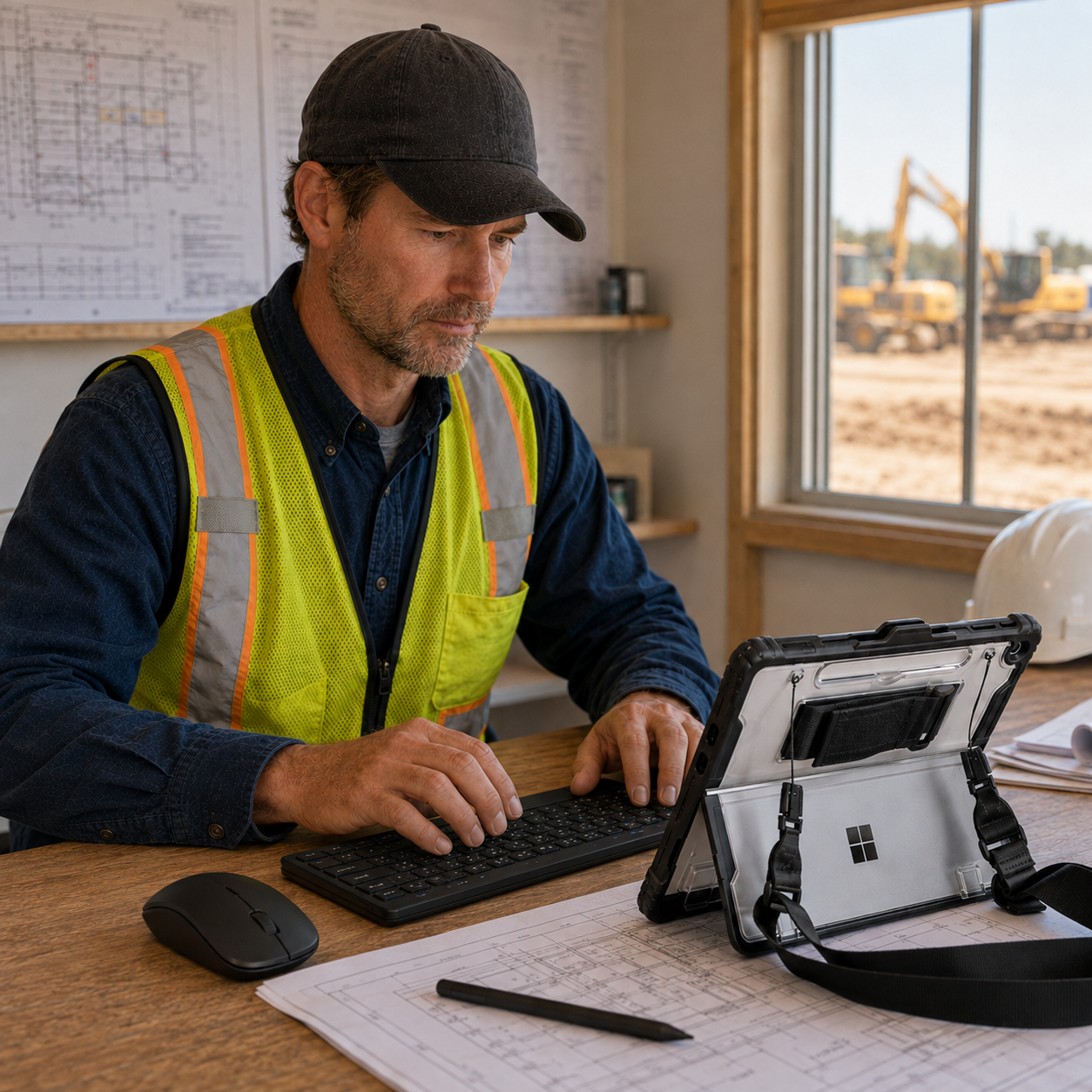 Apex Shield WorkForce Elite Surface bundle used in a professional construction setting