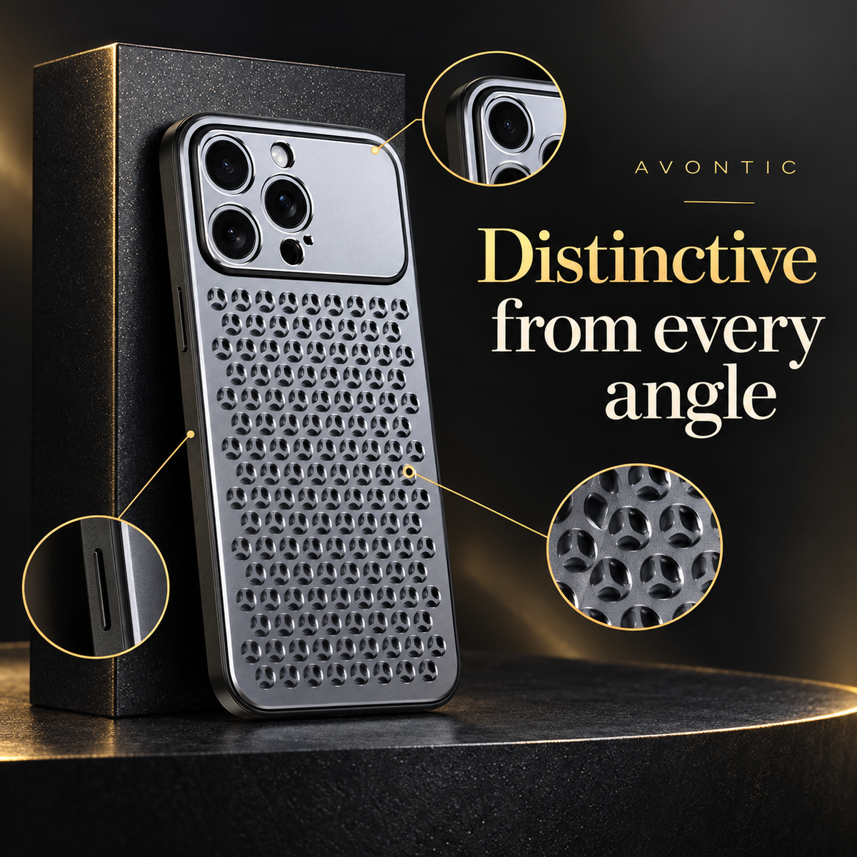 RhinoGuard AeroMesh Aluminum Case — Distinctive from every angle