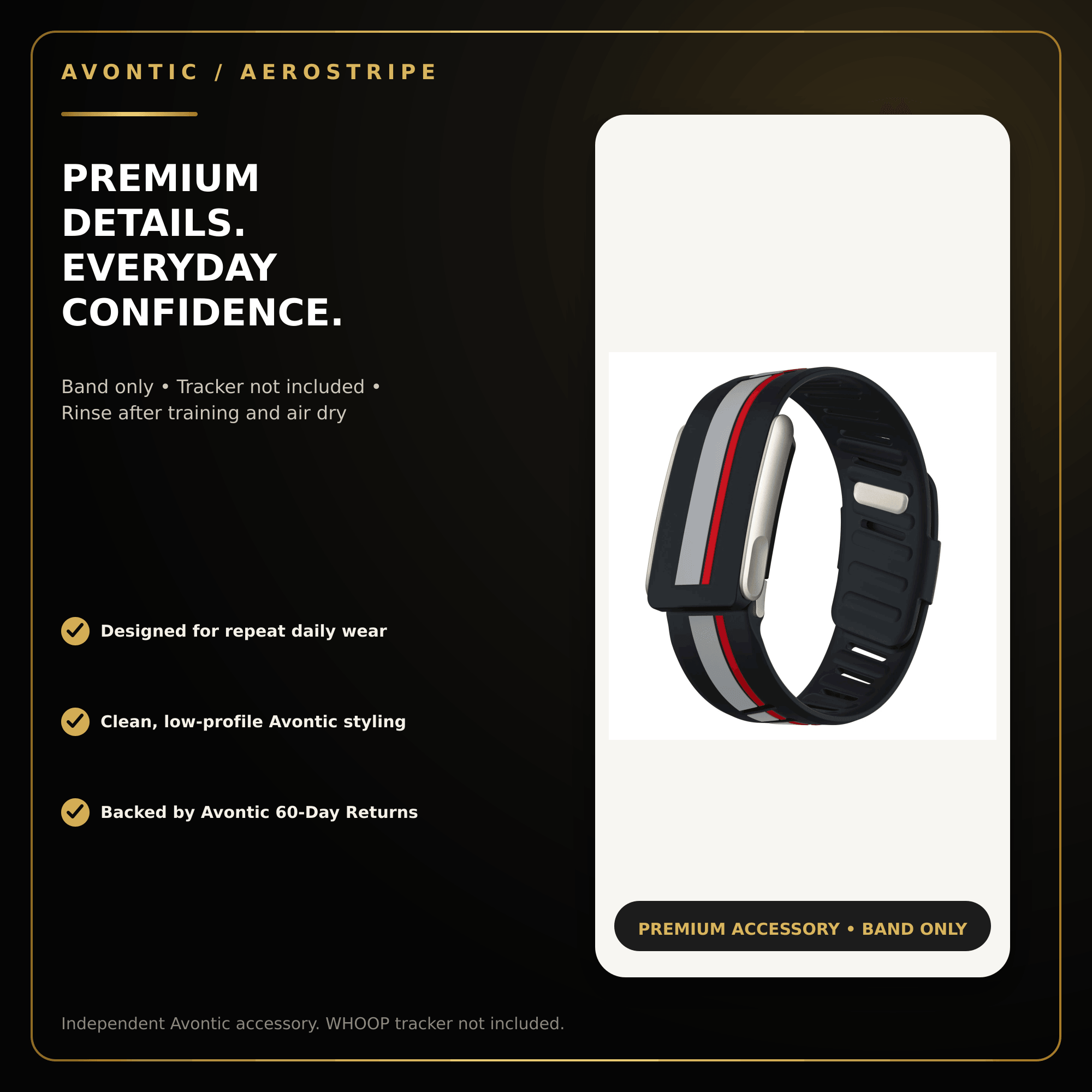 Avontic AeroStripe SportFlex Band for WHOOP 5.0 & MG — product view 13