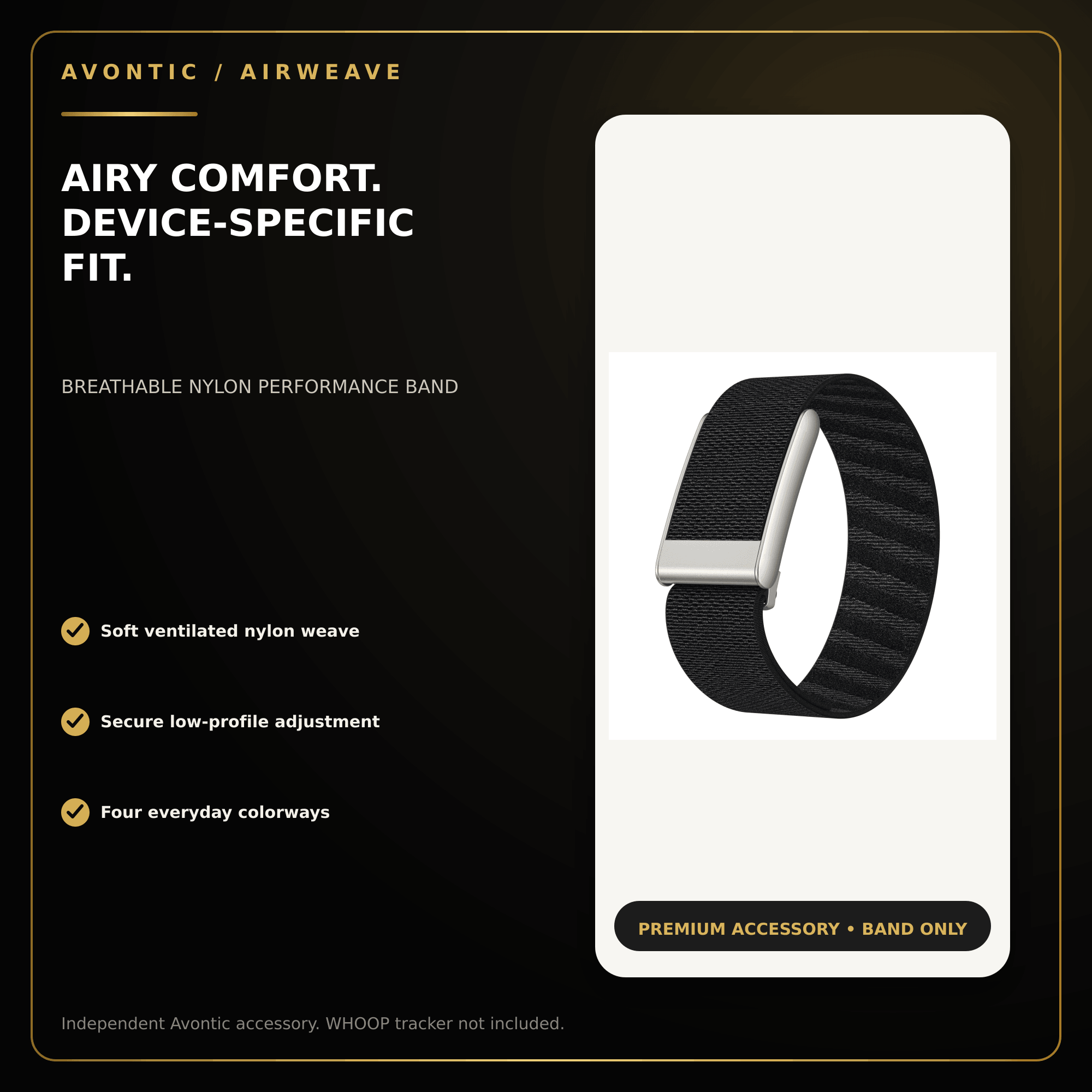 Avontic AirWeave Nylon Band for WHOOP 5.0 & MG — product view 9