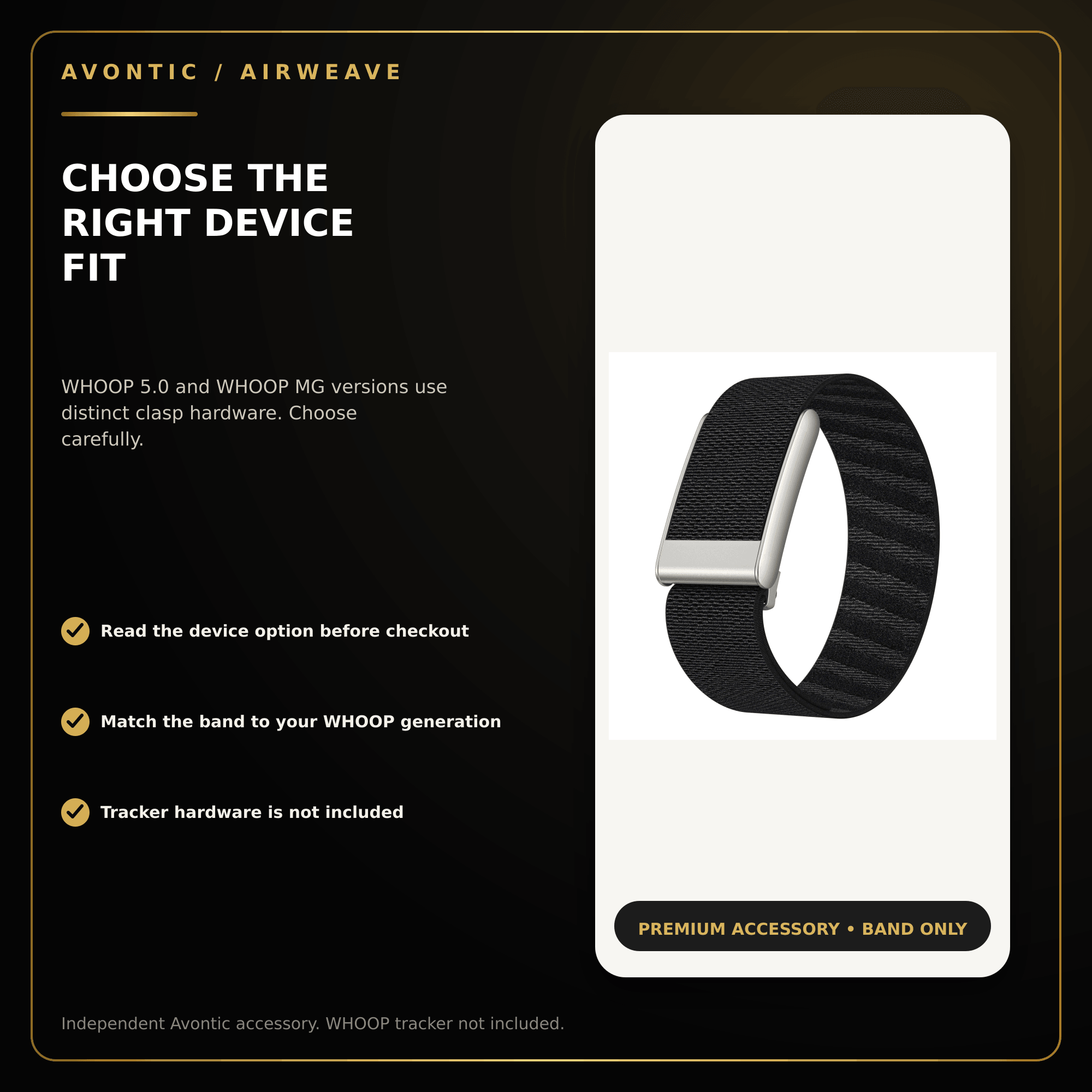 Avontic AirWeave Nylon Band for WHOOP 5.0 & MG — product view 10
