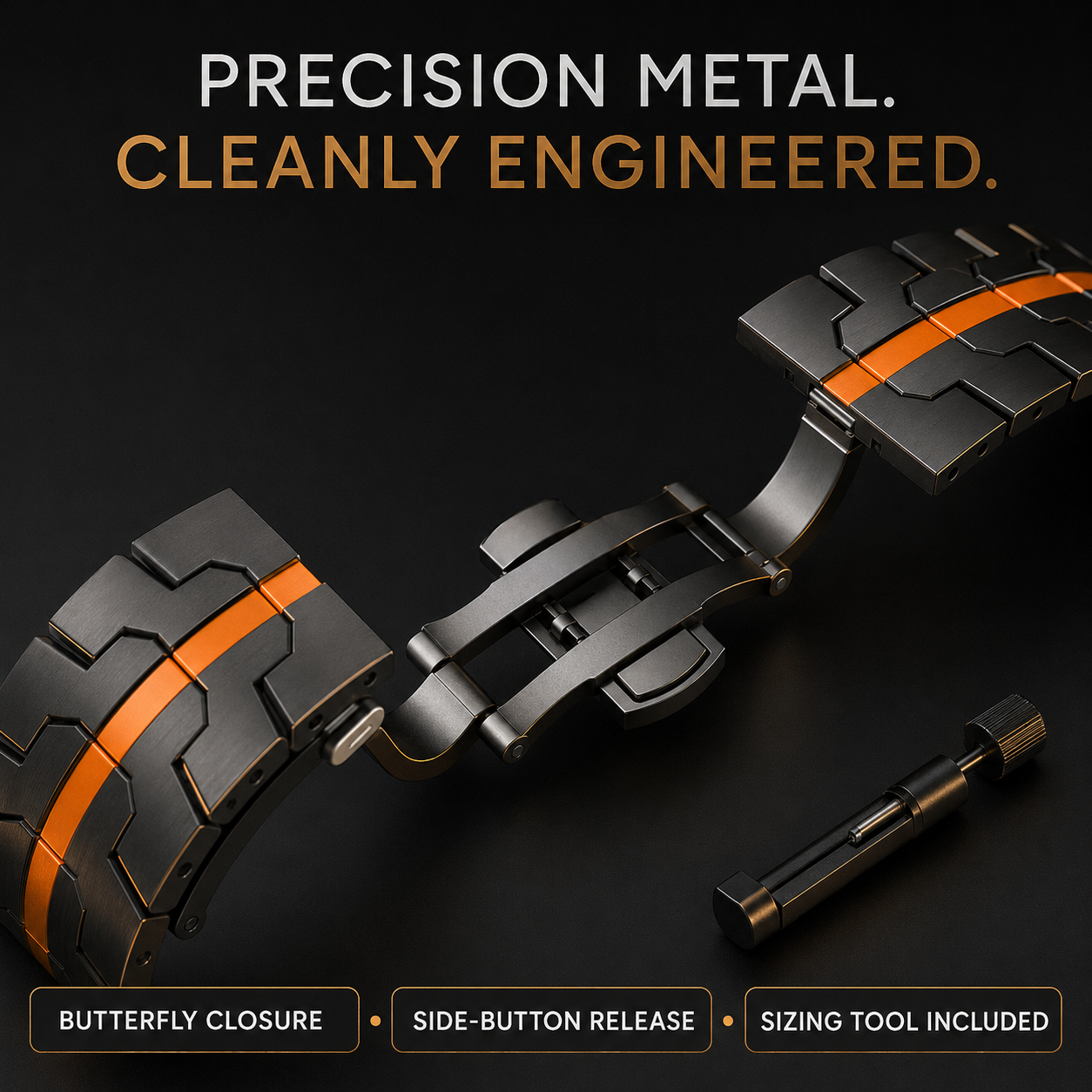 Avontic ApexLink Executive™ Metal Band for Galaxy Watch9, Watch8, Watch8 Classic & Ultra2 — product view 6