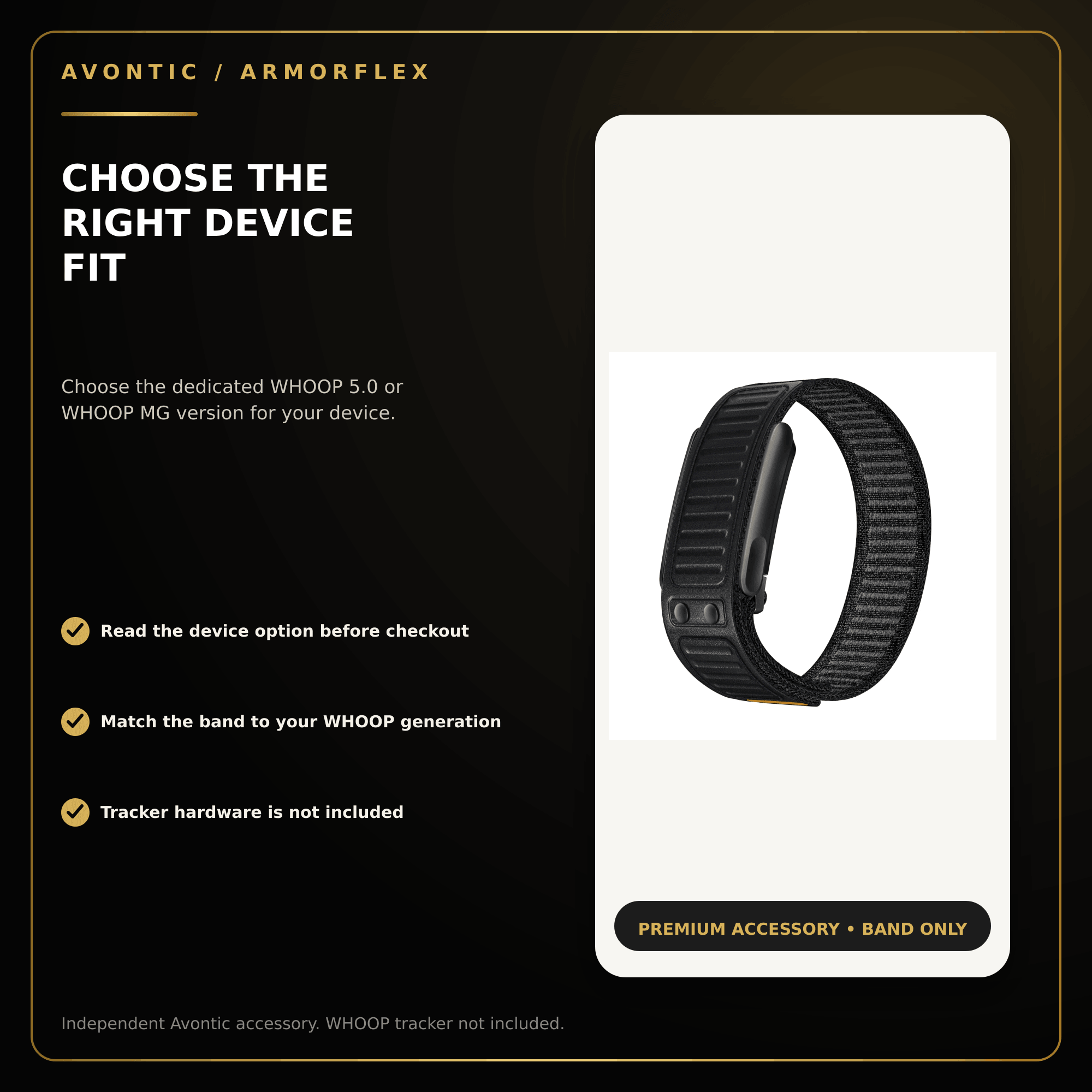 Avontic ArmorFlex Hybrid Band for WHOOP 5.0 & MG — product view 6