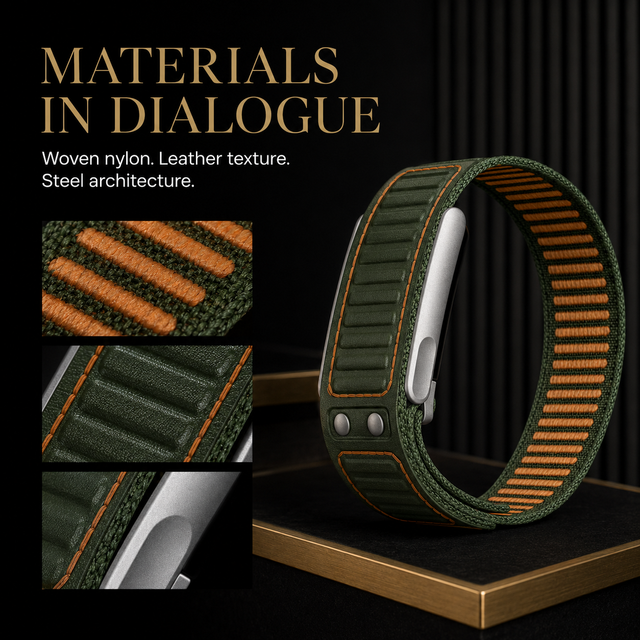 Avontic AtelierLoop Nylon-Leather Case Band for WHOOP 5.0 & MG — product view 5