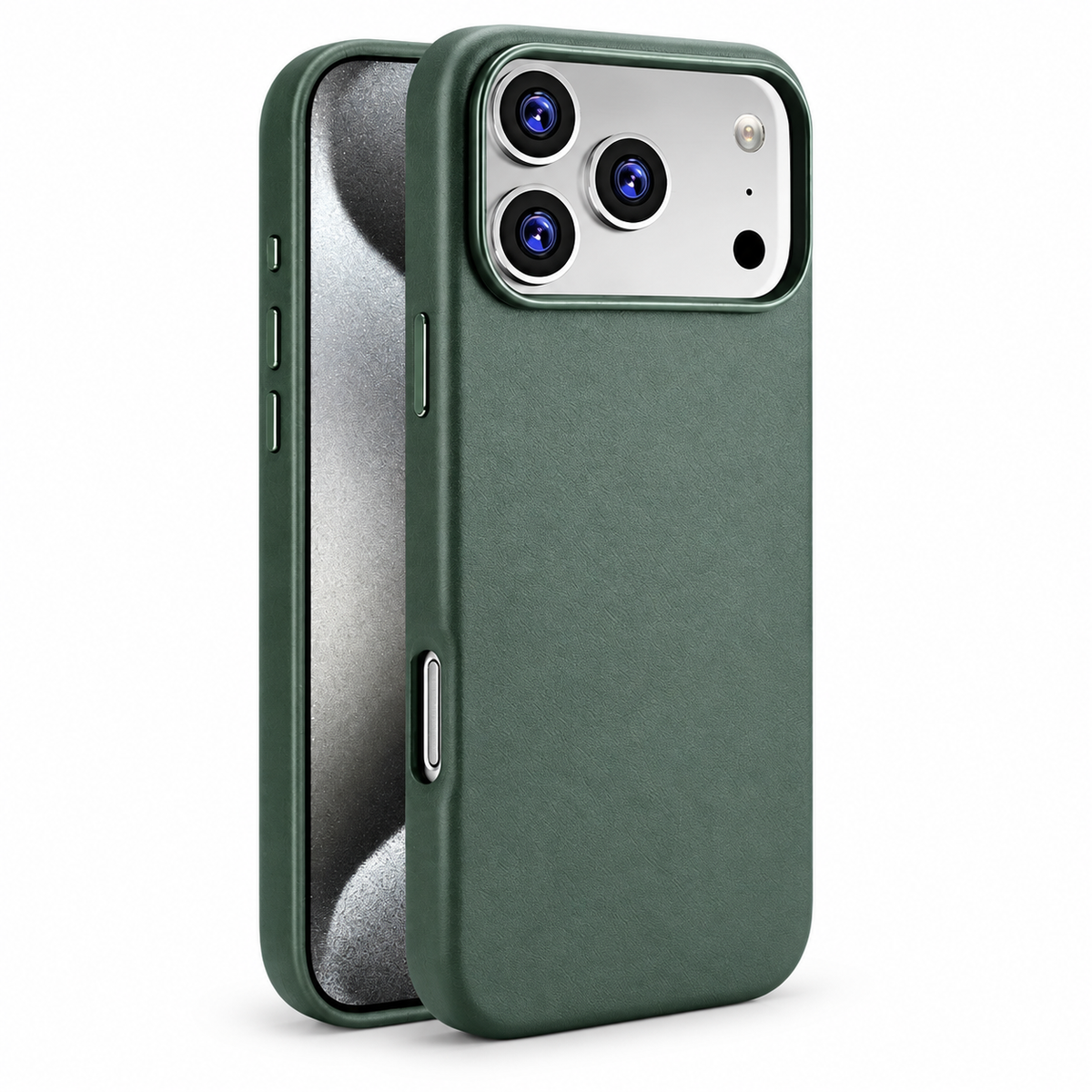 Avontic AtelierMag PU Leather Magnetic Case in Green on a white background