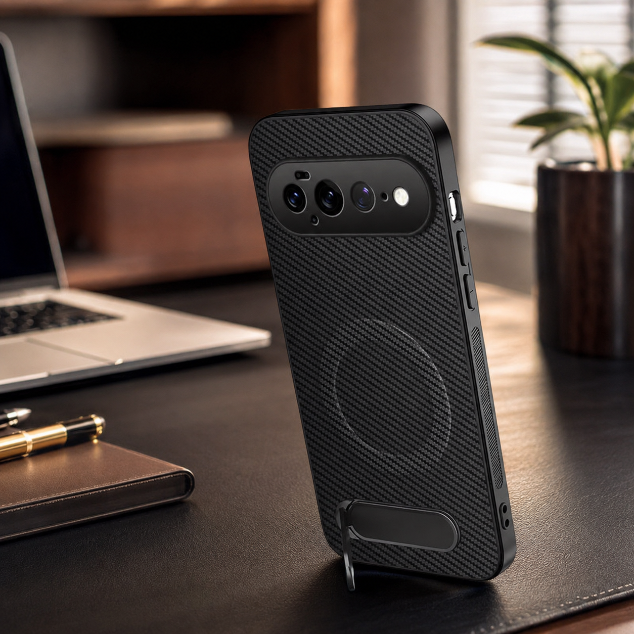 Avontic CarbonStand Google Pixel case lifestyle product image