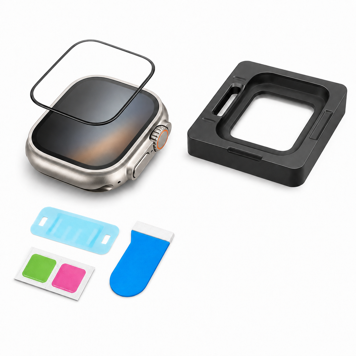 Avontic CeramiShield 5-pack screen protector kit for Apple Watch Ultra 1, 2 and 3 49mm with precision installation tool