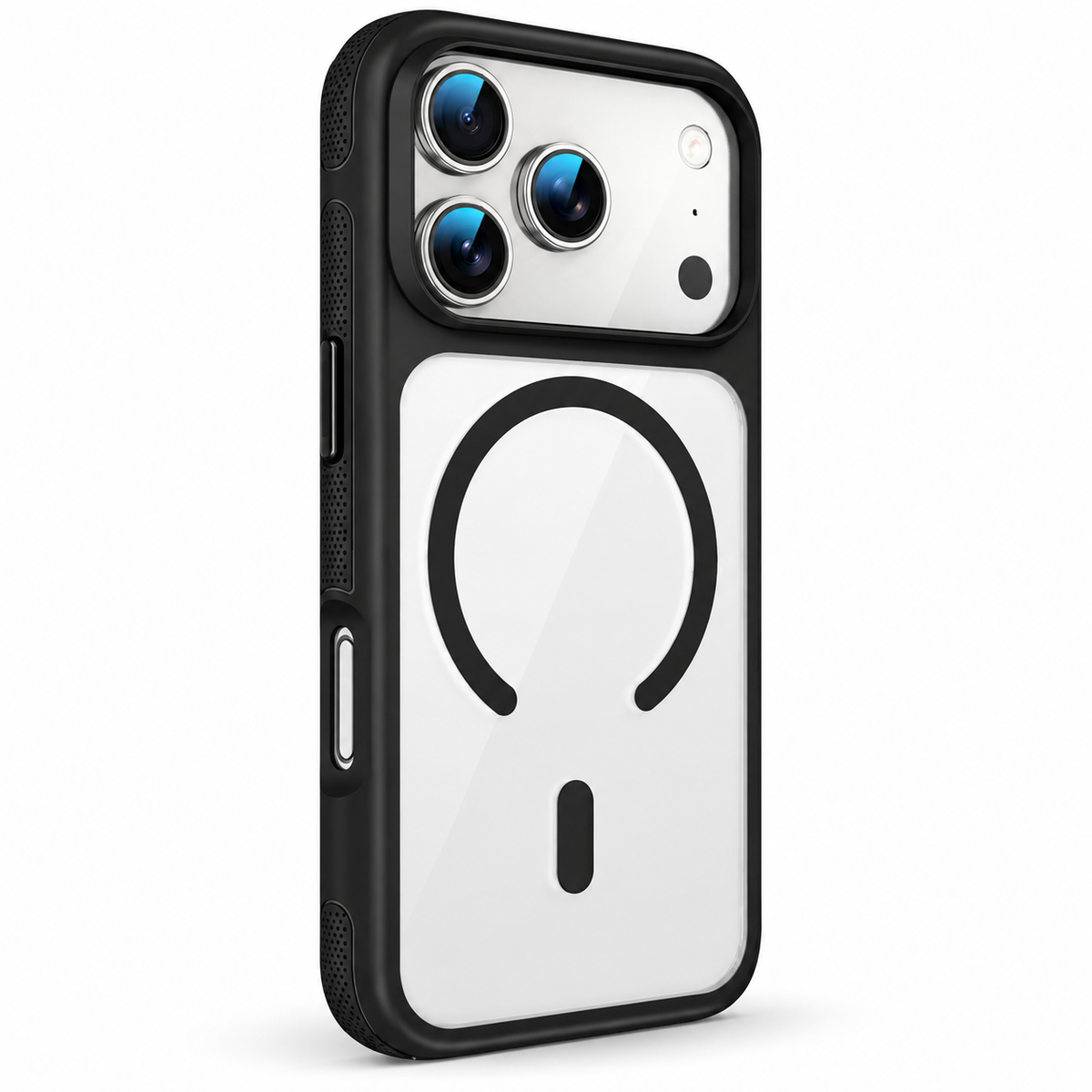 Avontic ClearContour Magnetic Grip Case in Black on a white background