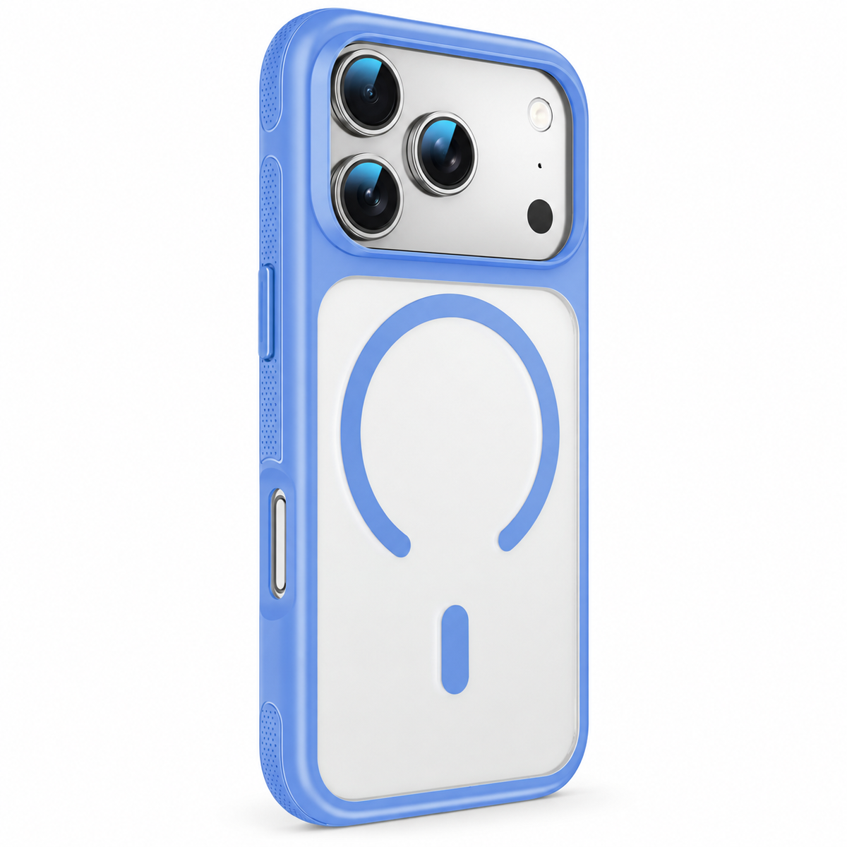 Avontic ClearContour Magnetic Grip Case in Sierra Blue on a white background