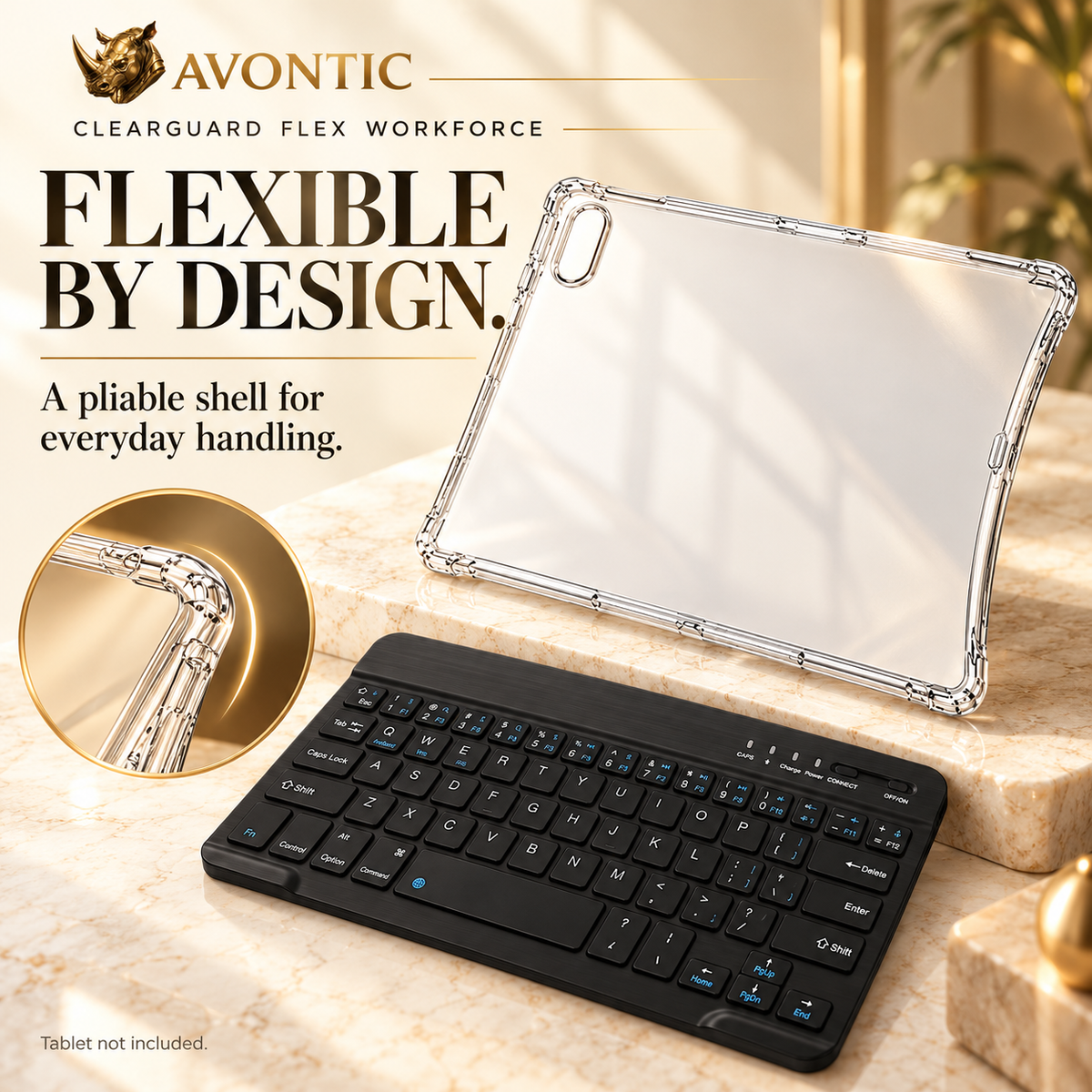 Avontic ClearGuard Flex WorkForce — product benefits 2 — Avontic gold rhino branding