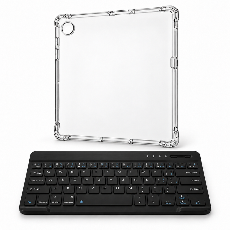 Avontic ClearGuard Flex WorkForce — Galaxy Tab S12+ (2026) — protective case with separate black 10-inch wireless keyboard