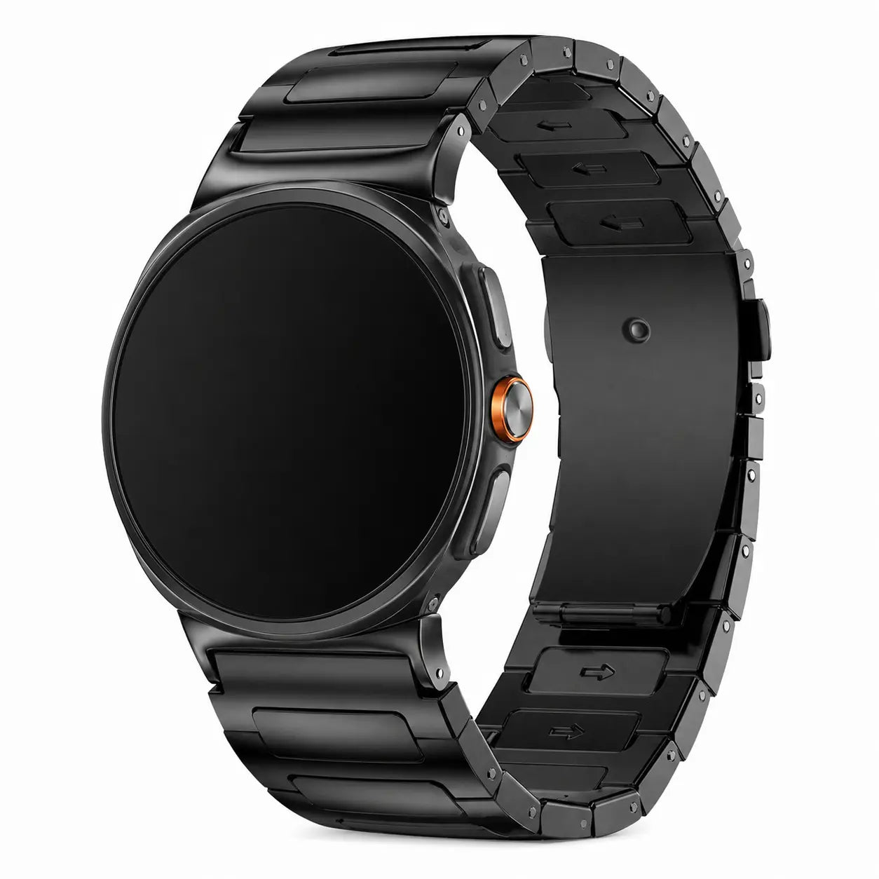 Avontic TitanLink Black watch band product image on white background
