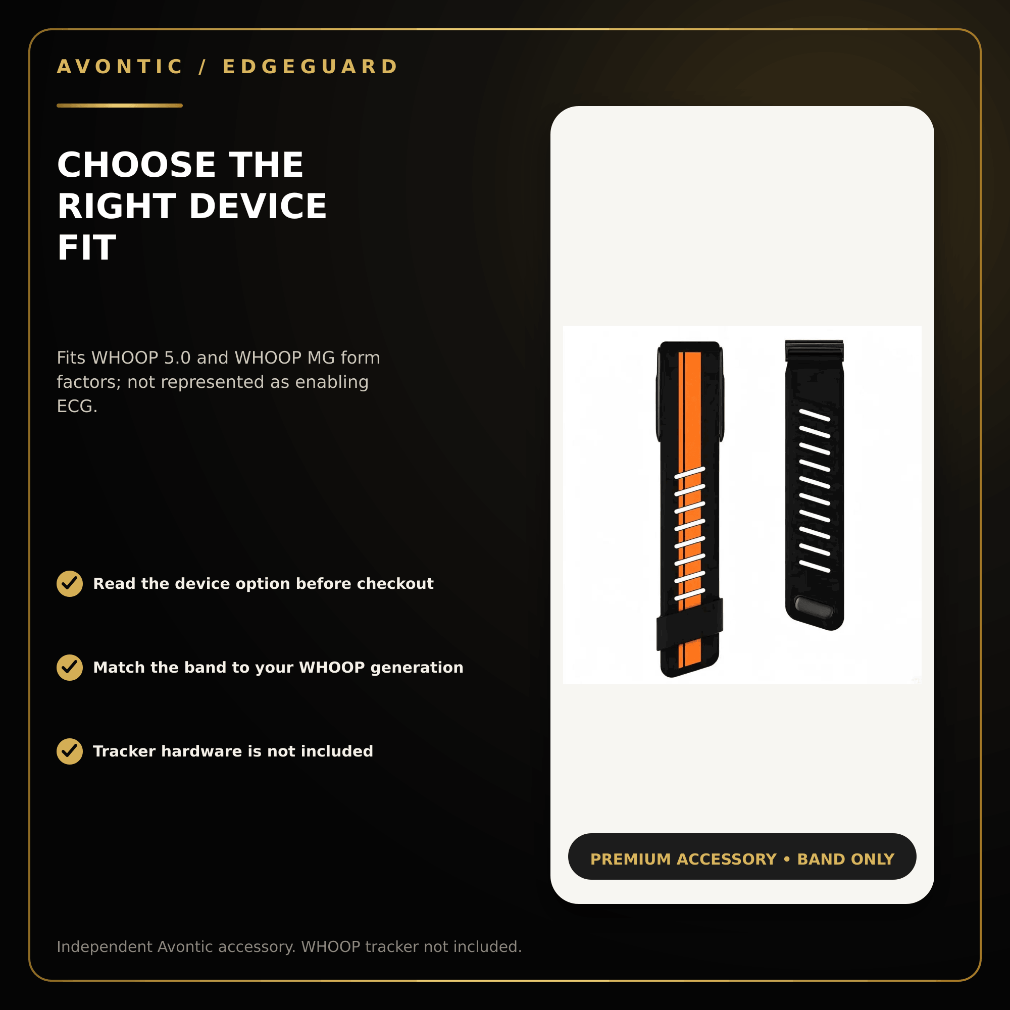 Avontic EdgeGuard Sport Case Band for WHOOP 5.0 & MG — product view 7