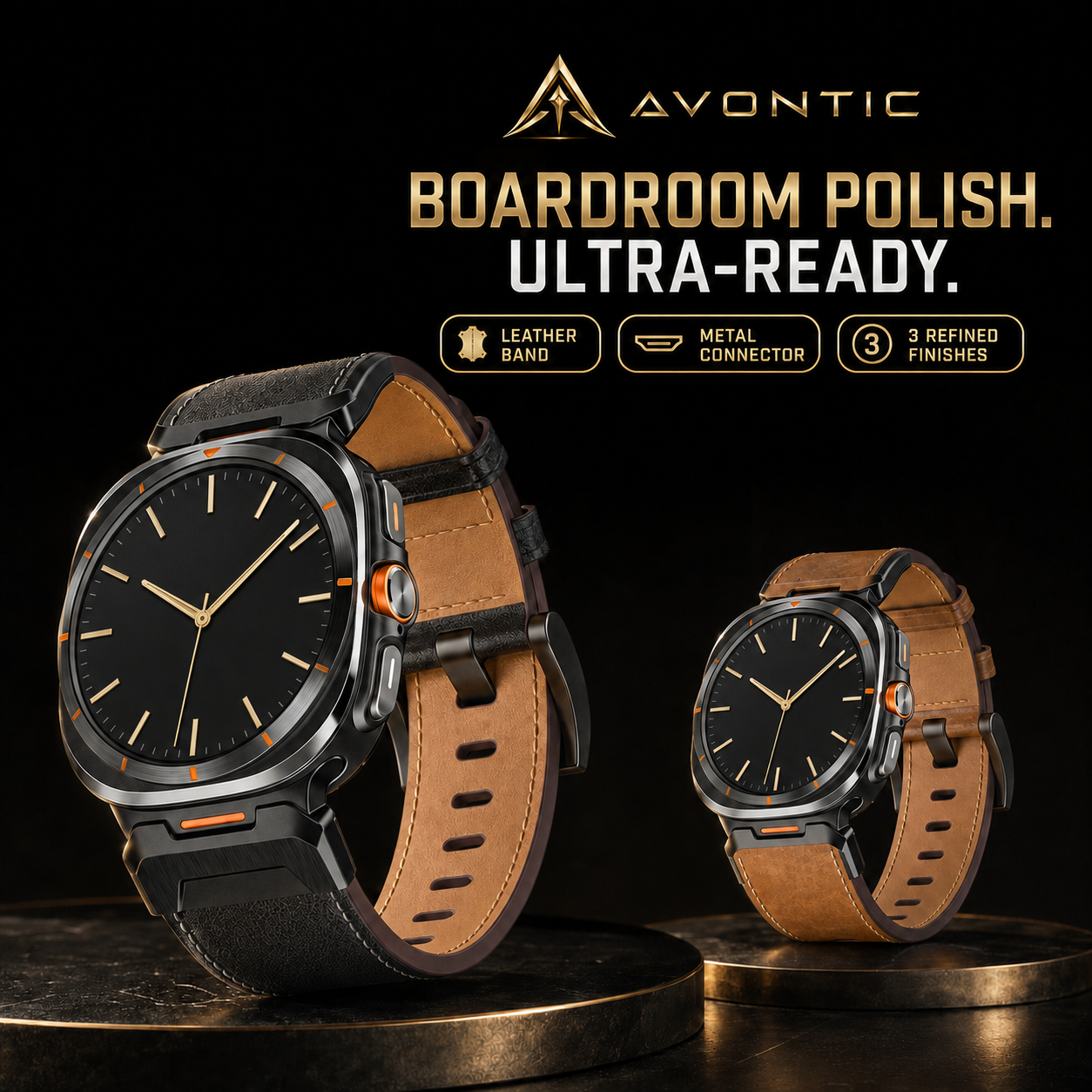 Avontic ExecutiveLink leather Galaxy Watch Ultra band product benefits