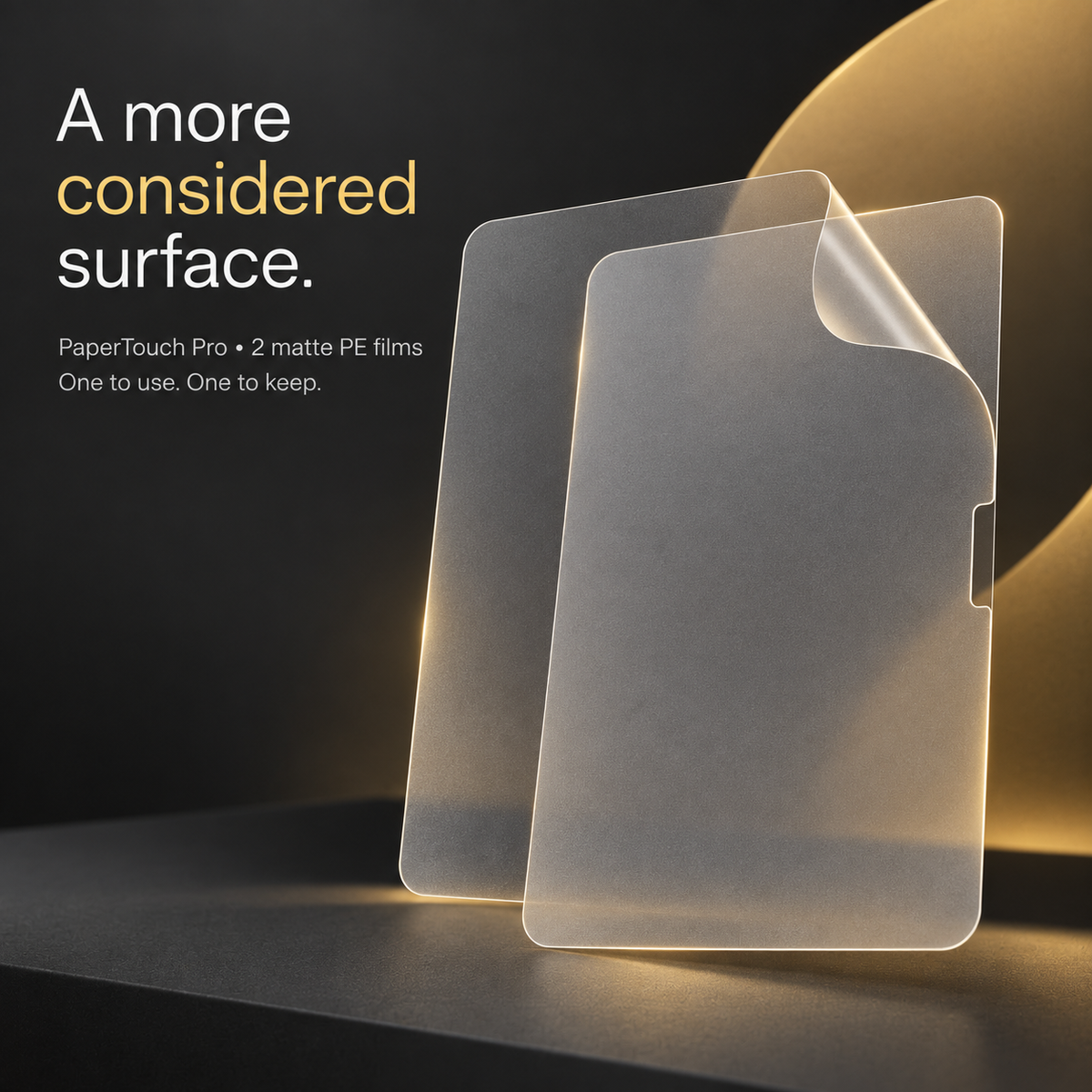 PaperTouch two-pack matte screen film texture and application detail