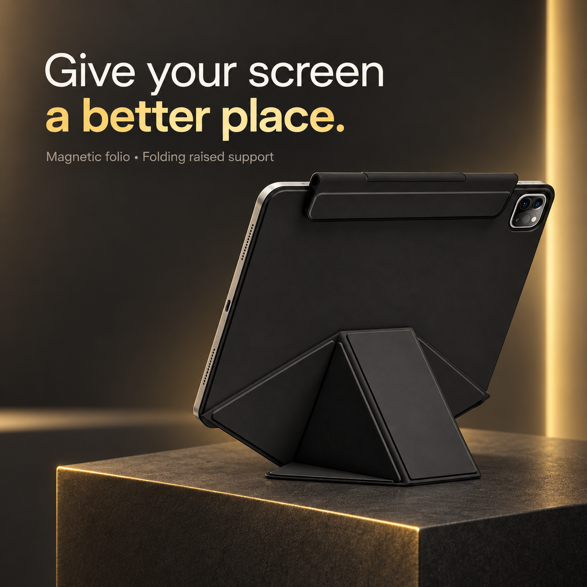 FormaLift Elevate raised magnetic case stand detail