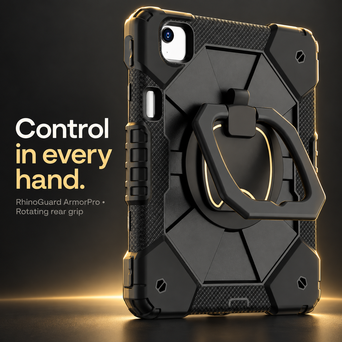 RhinoGuard ArmorPro rear ring-grip and stand detail