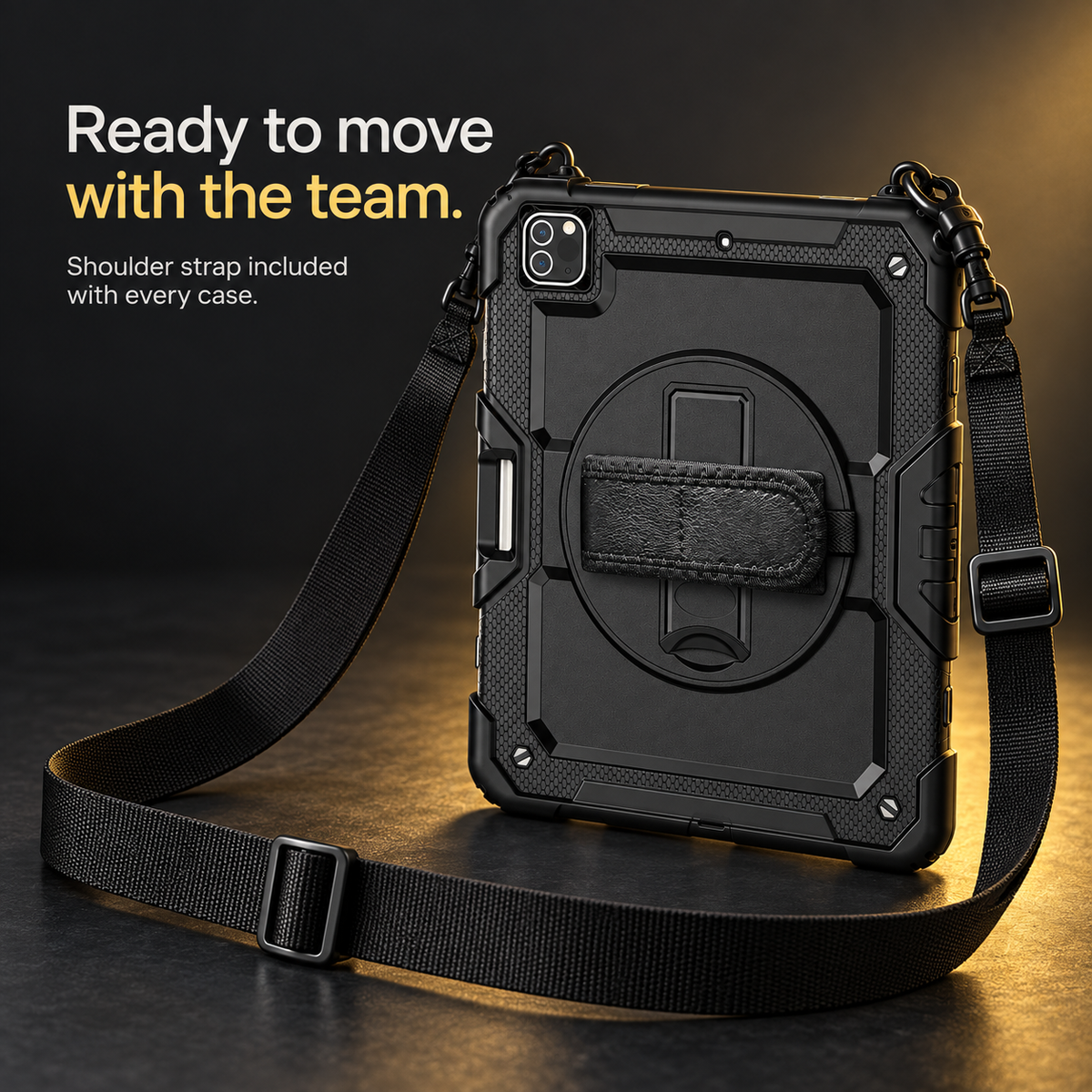 RhinoGuard Pro carry strap and included screen protection