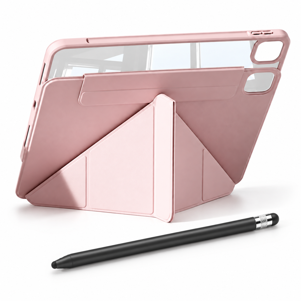 FormaLift Flex Create bundle in Pink: iPad case, ApexTouch stylus; representative iPad configuration
