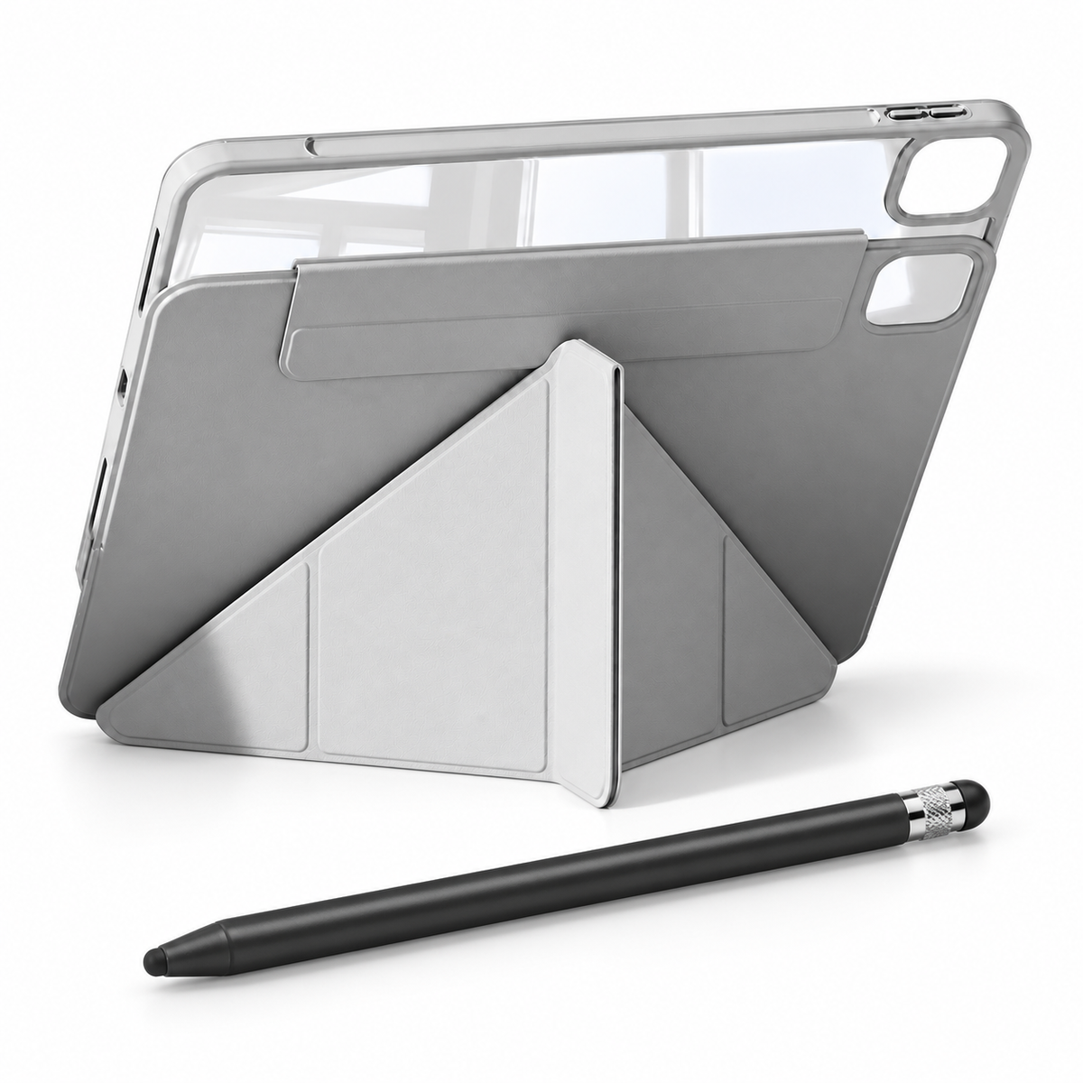 FormaLift Flex Create bundle in Grey: iPad case, ApexTouch stylus; representative iPad configuration