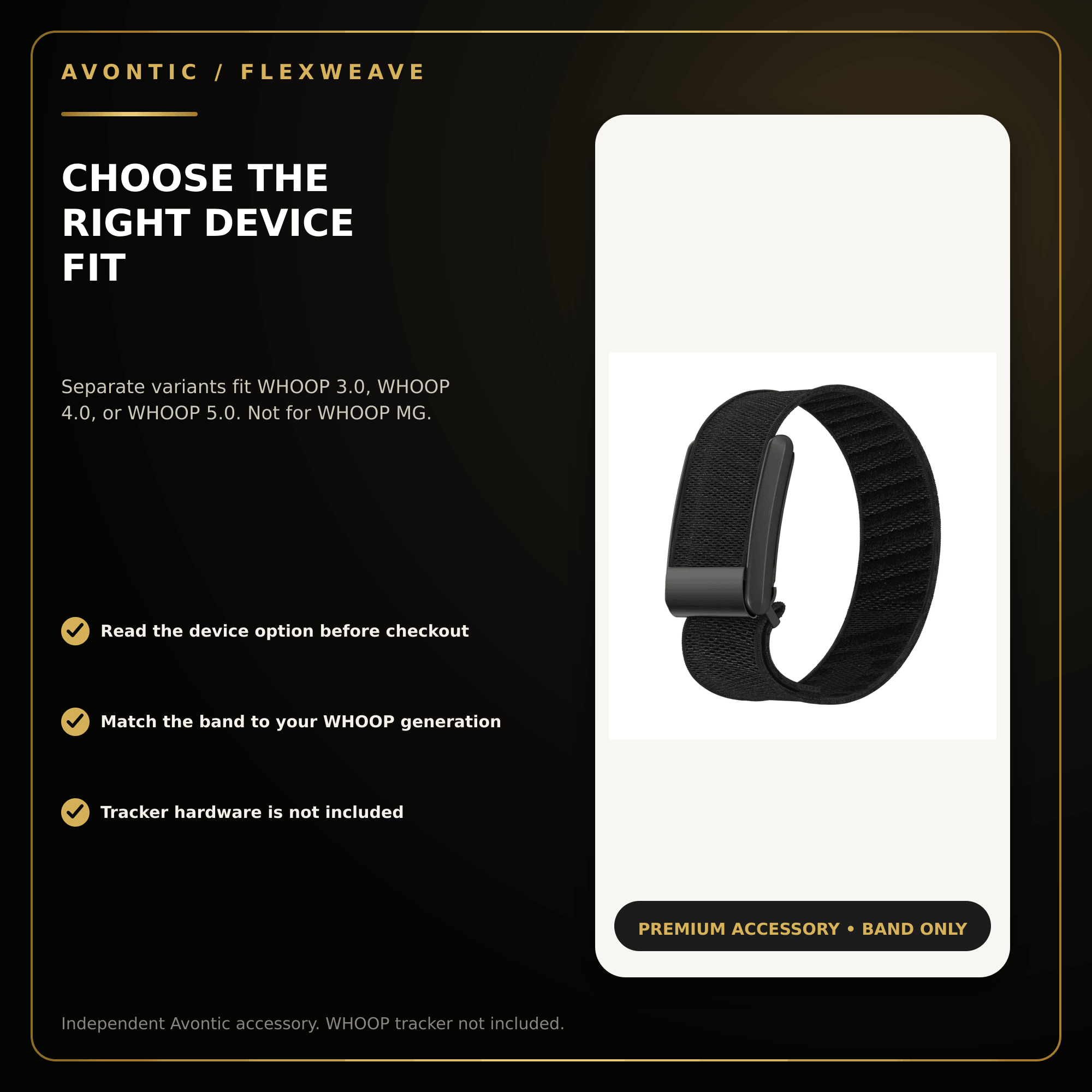 Avontic FlexWeave Multi-Gen Nylon Band for WHOOP 3.0/4.0/5.0 — product view 11