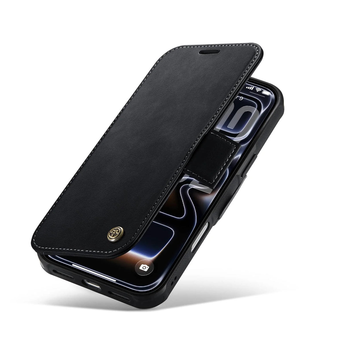 Avontic FolioPort Black Magnetic Wallet Case — iPhone 18 Pro, iPhone 18 Pro Max