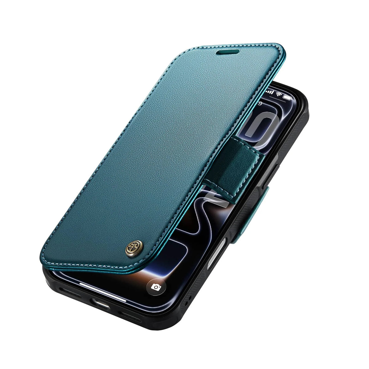 Avontic FolioPort Blue Green Magnetic Wallet Case — iPhone 18 Pro, iPhone 18 Pro Max