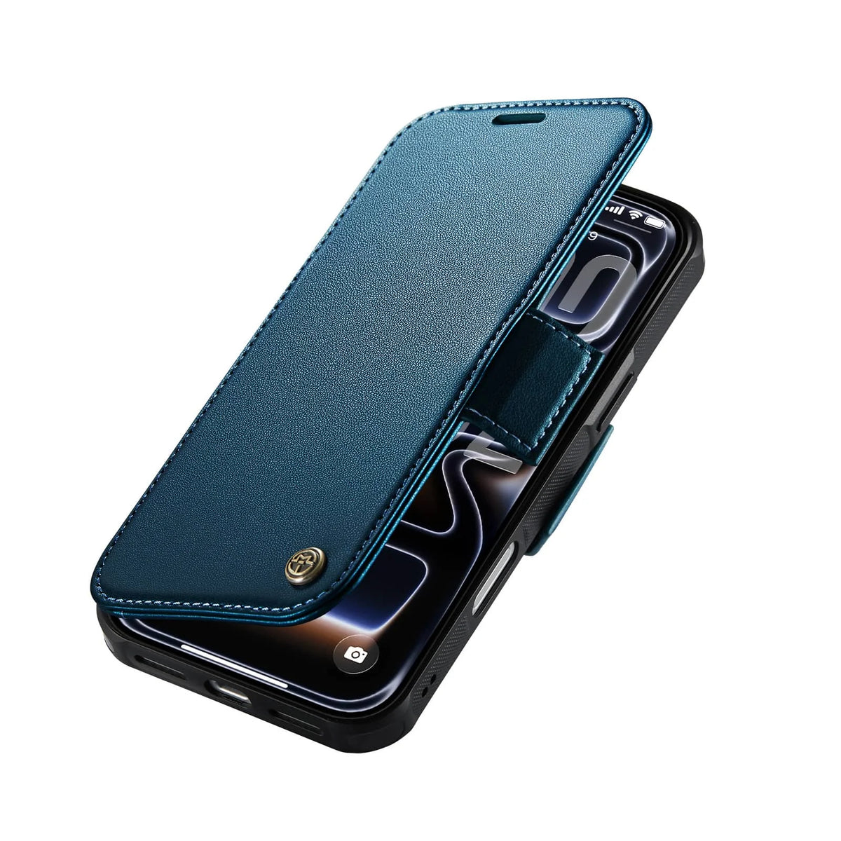 Avontic FolioPort Blue Magnetic Wallet Case — iPhone 18 Pro, iPhone 18 Pro Max